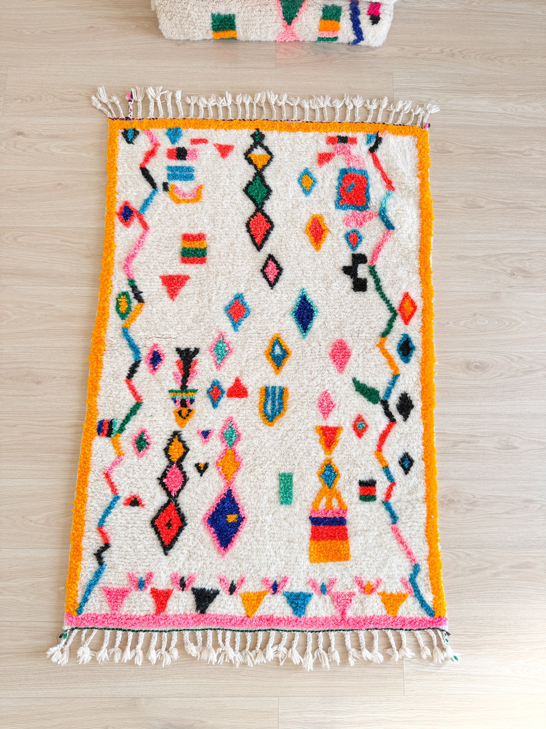 Bunter Berberteppich 103 x 170 cm - Nr. 2432