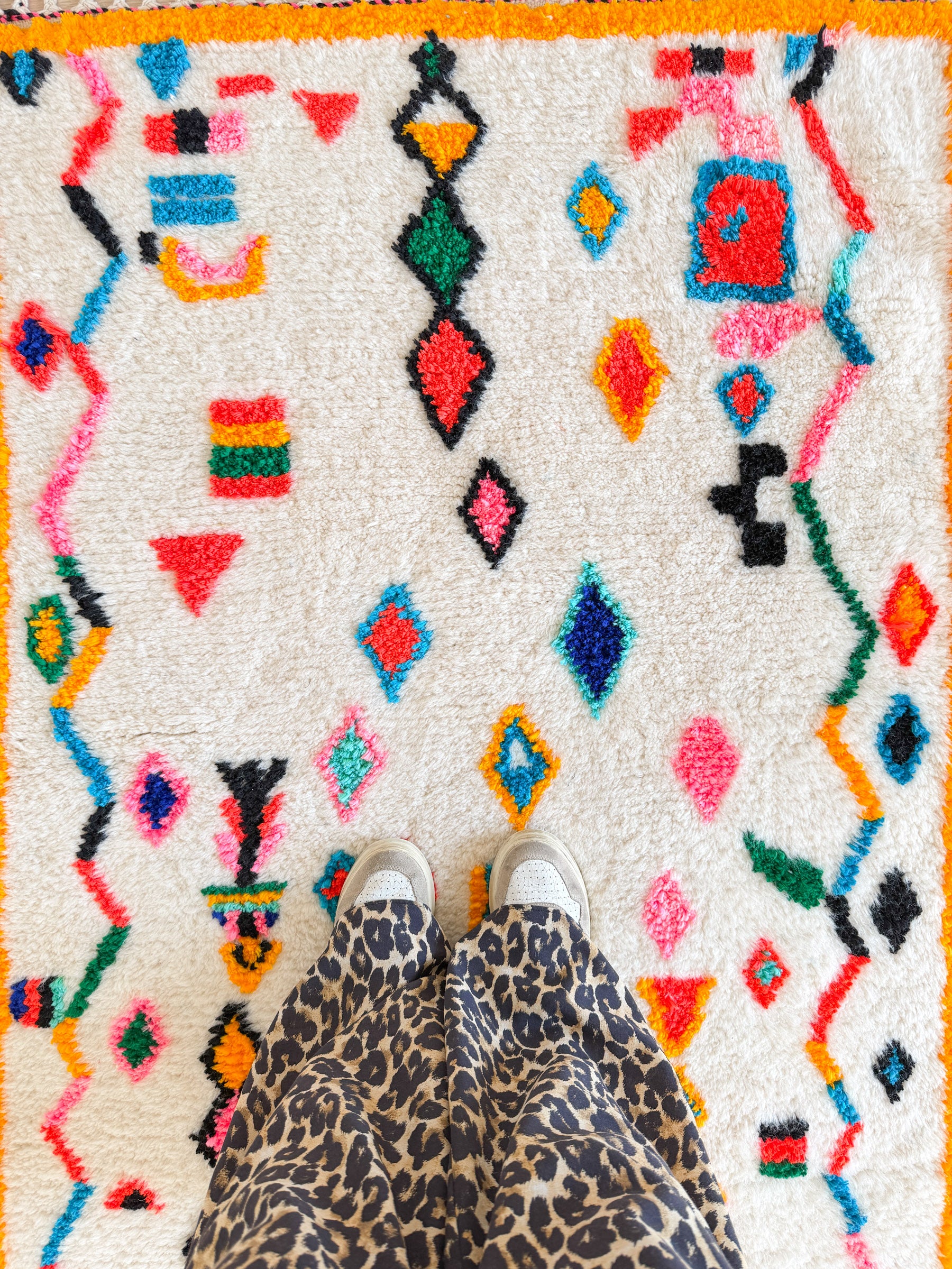 Bunter Berberteppich 103 x 170 cm - Nr. 2432