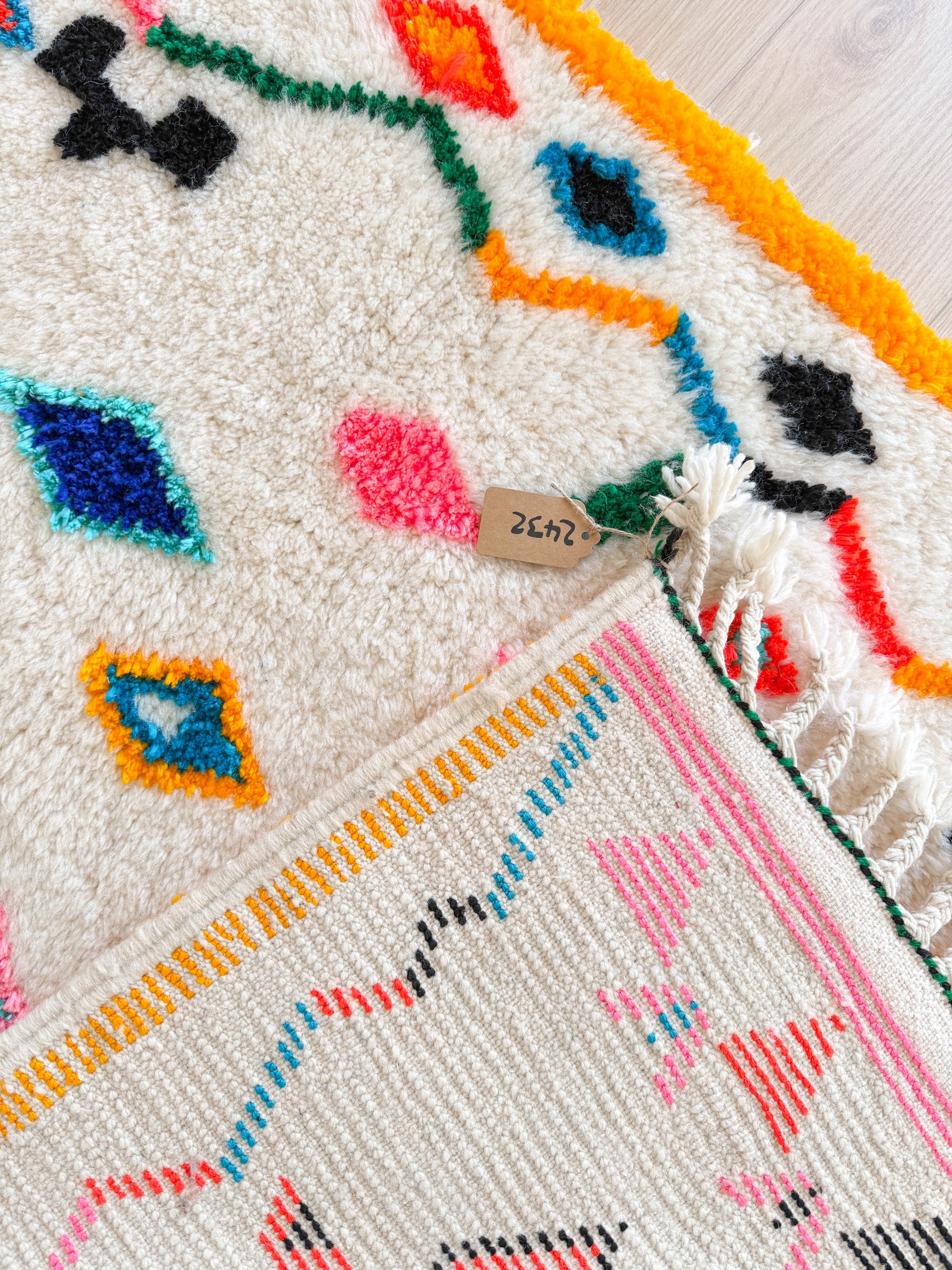 Bunter Berberteppich 103 x 170 cm - Nr. 2432