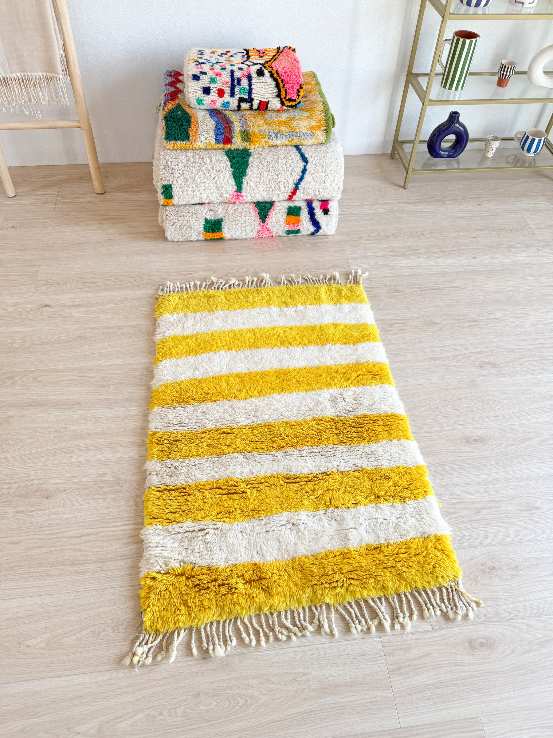 Colorful Berber rug 83 x 133 cm - n°1916