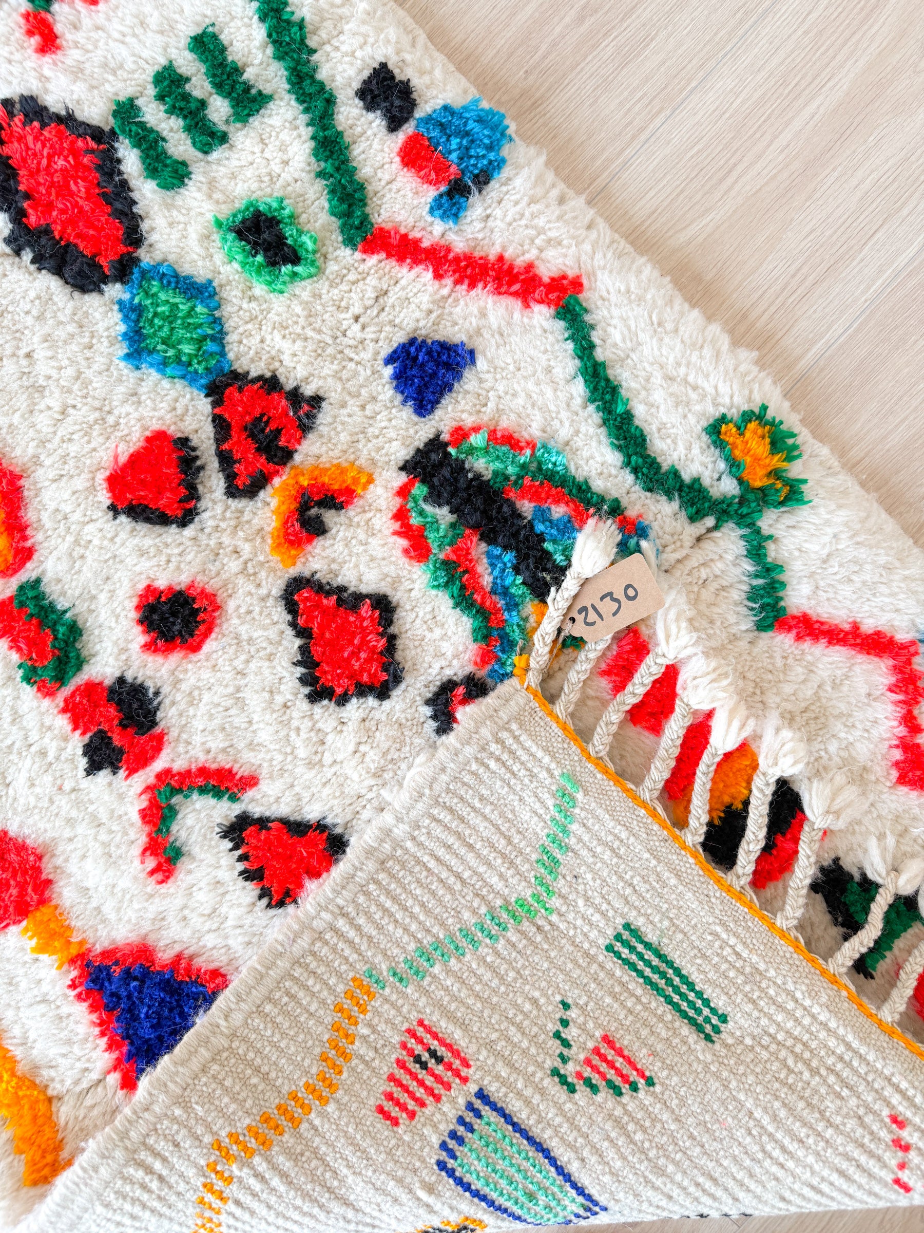 Colorful Berber rug 79 x 130 cm - n°2130
