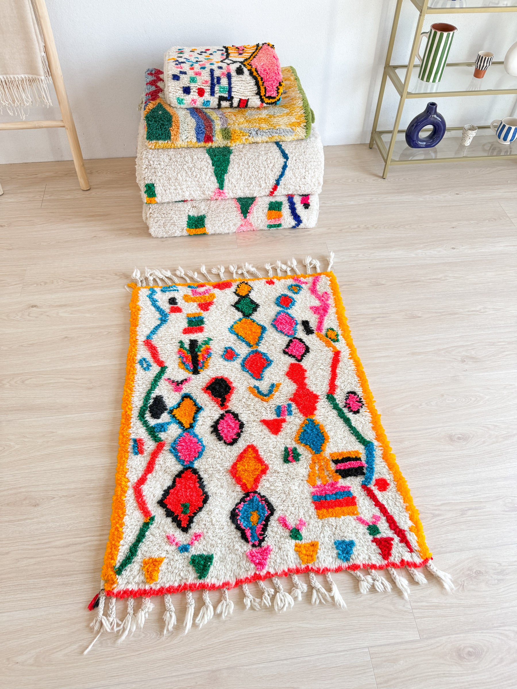 Colorful Berber rug 83 x 125 cm - n°1999