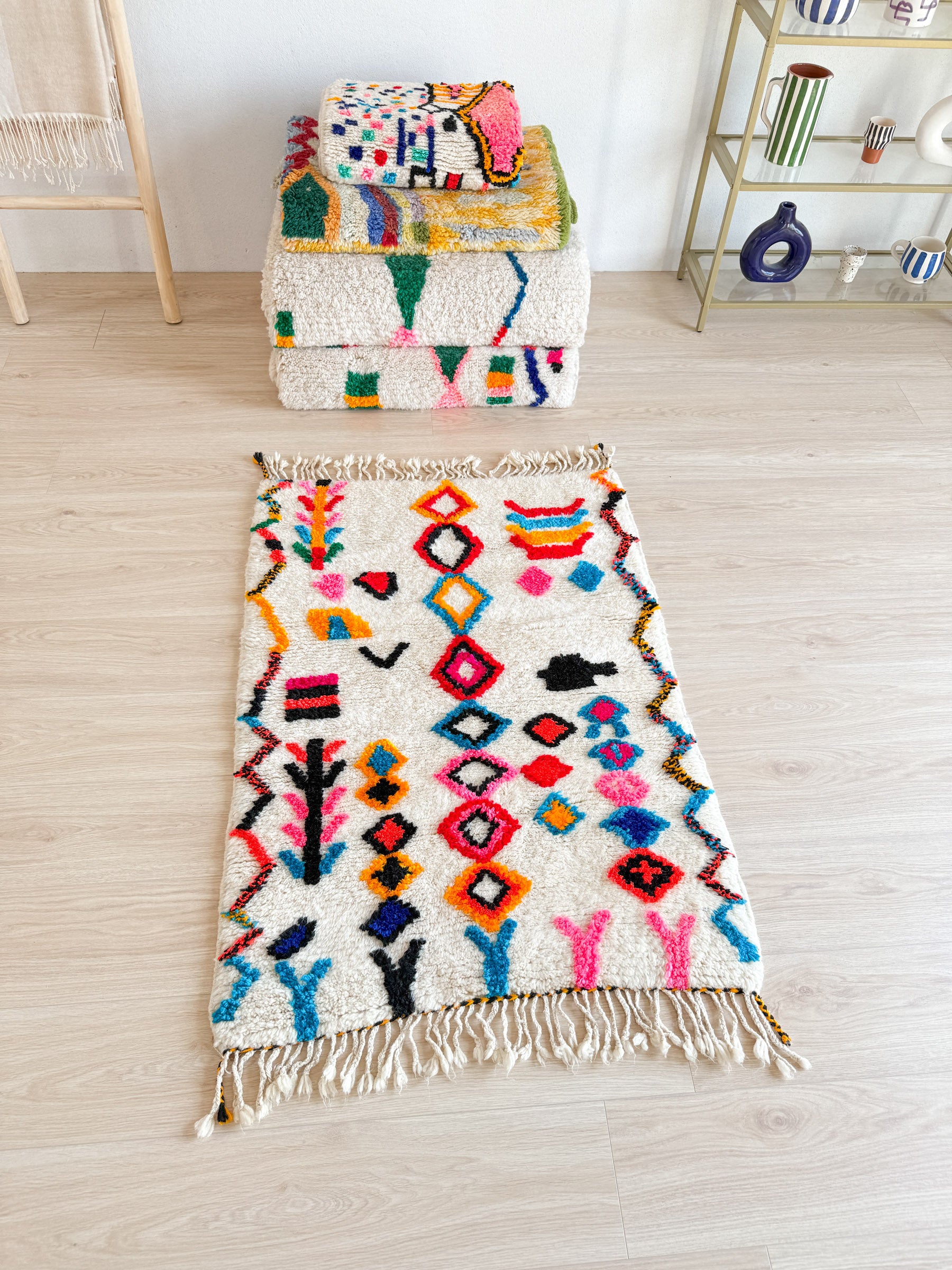 Colorful Berber rug 85 x 137 cm - n°1991