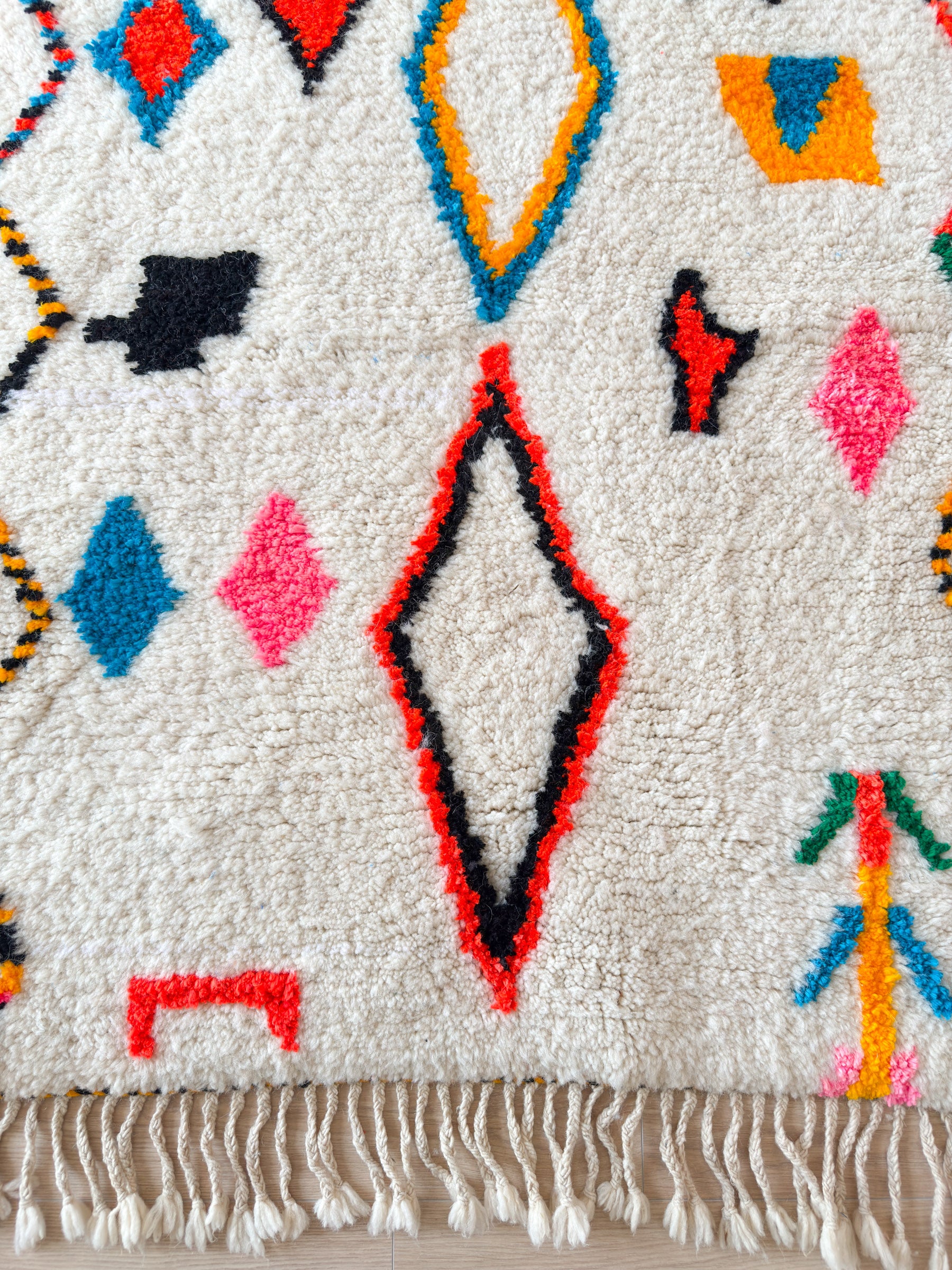Tapis berbère de couloir coloré - n°1351