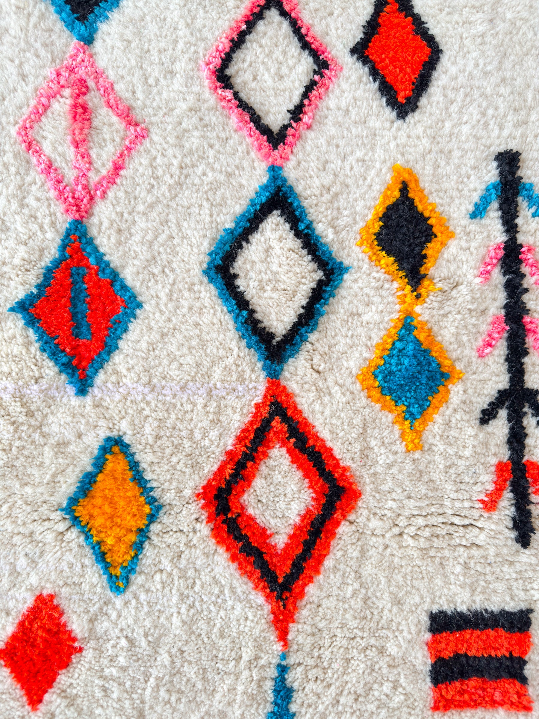 Tapis berbère de couloir coloré - n°1351