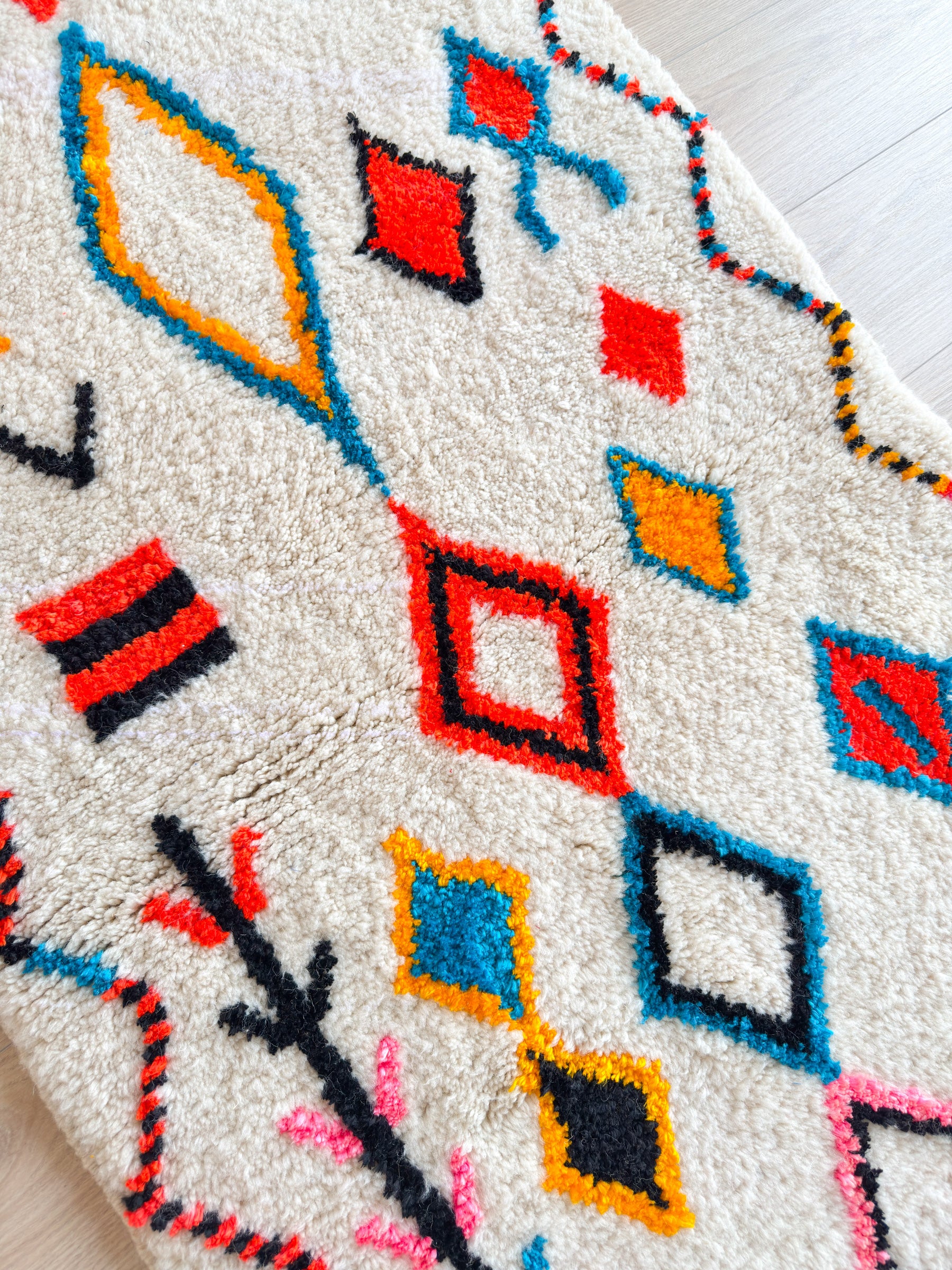 Tapis berbère de couloir coloré - n°1351