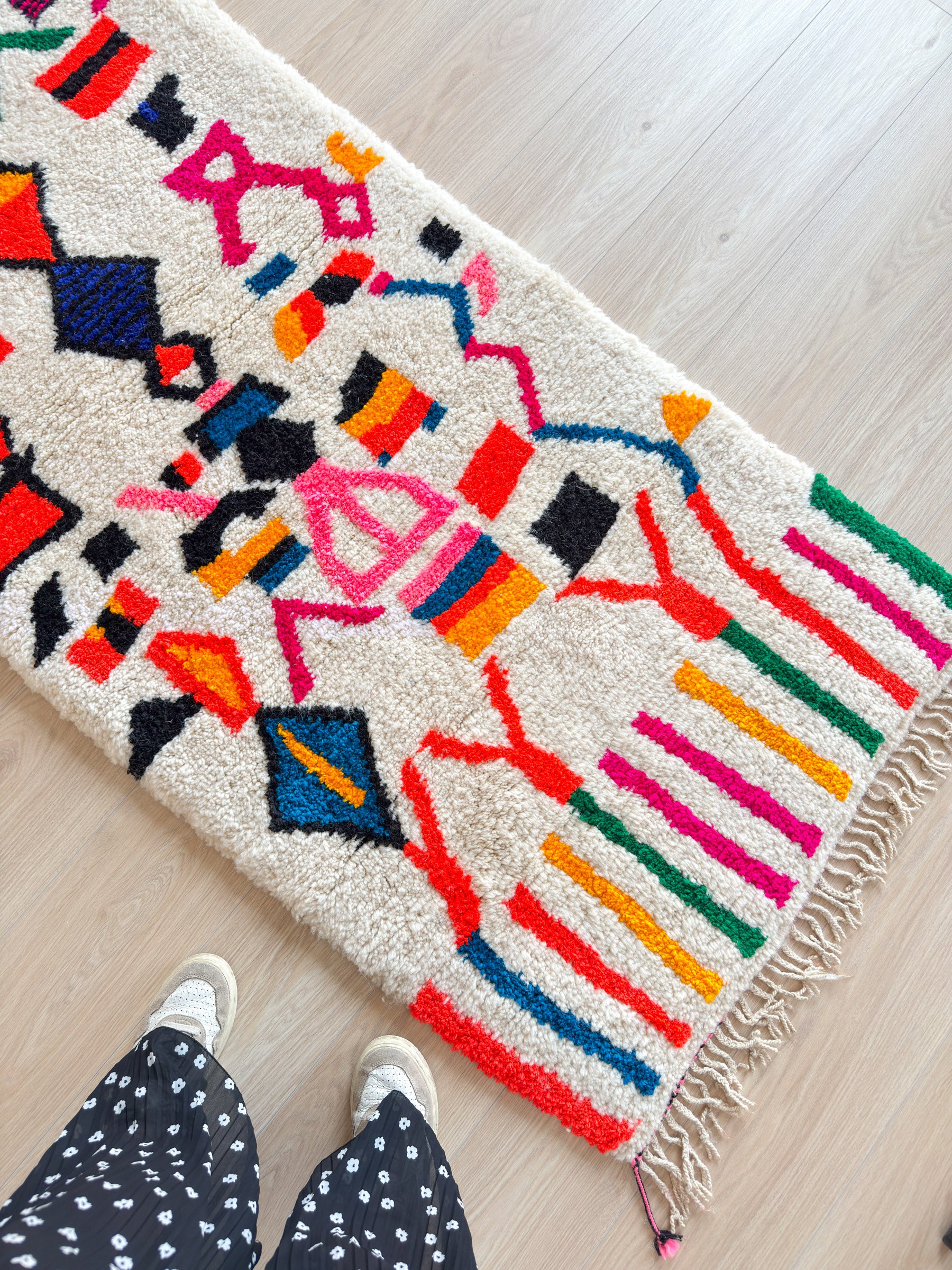 Colorful Berber hallway rug - n°814