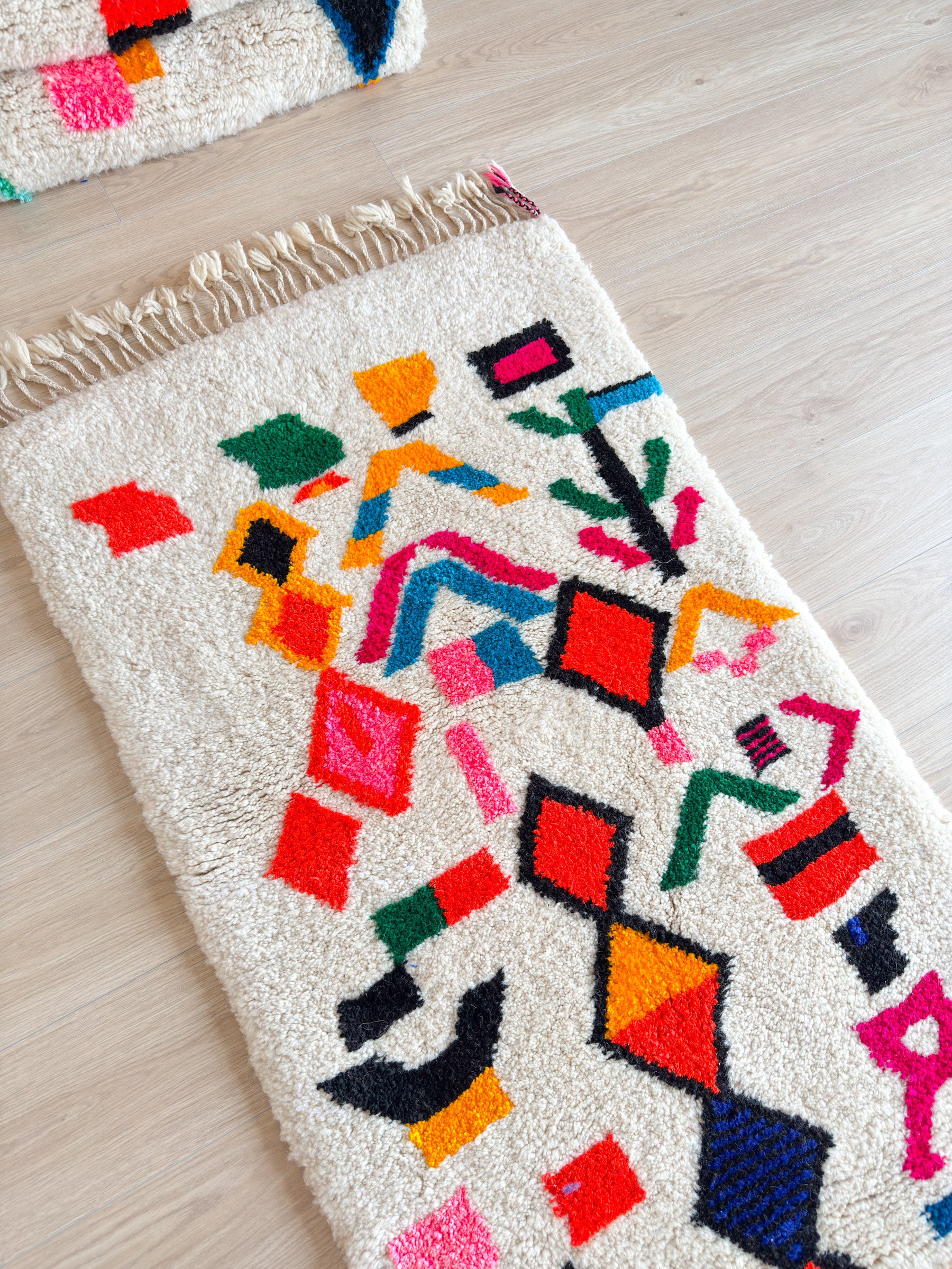Colorful Berber hallway rug - n°814