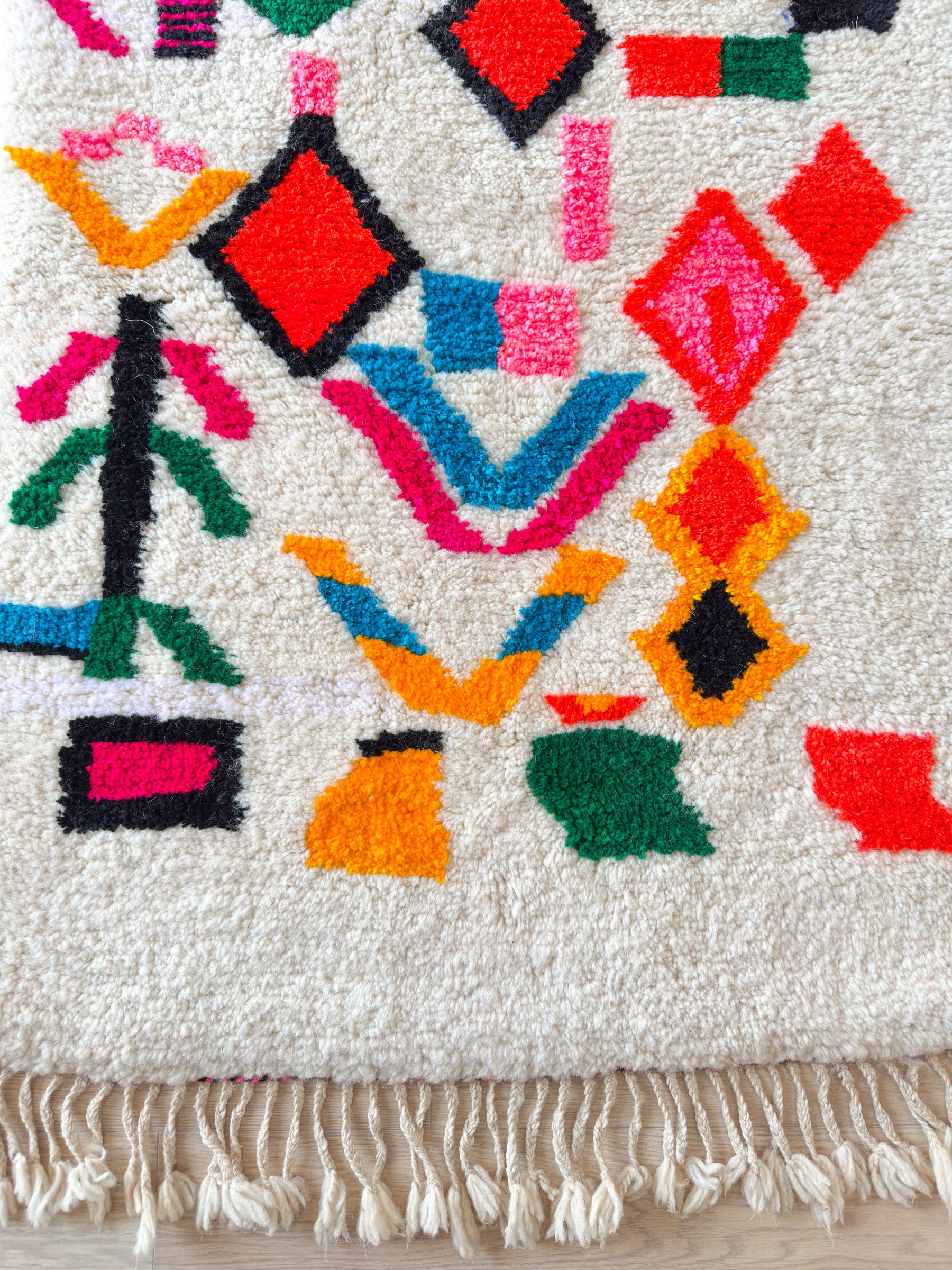 Colorful Berber hallway rug - n°814