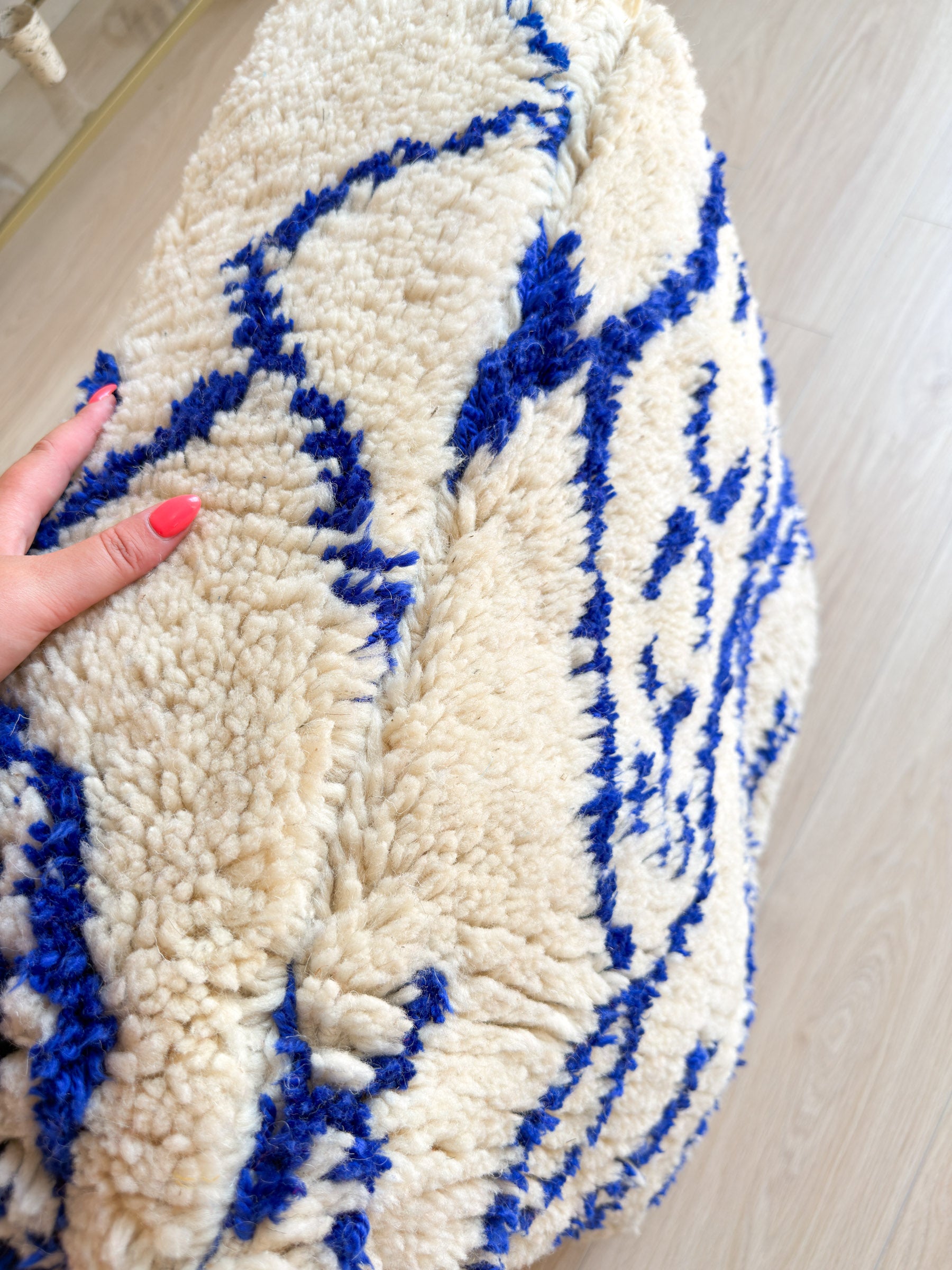 Moroccan pouf, colorful Berber pouf - 60 x 60 cm - n°44