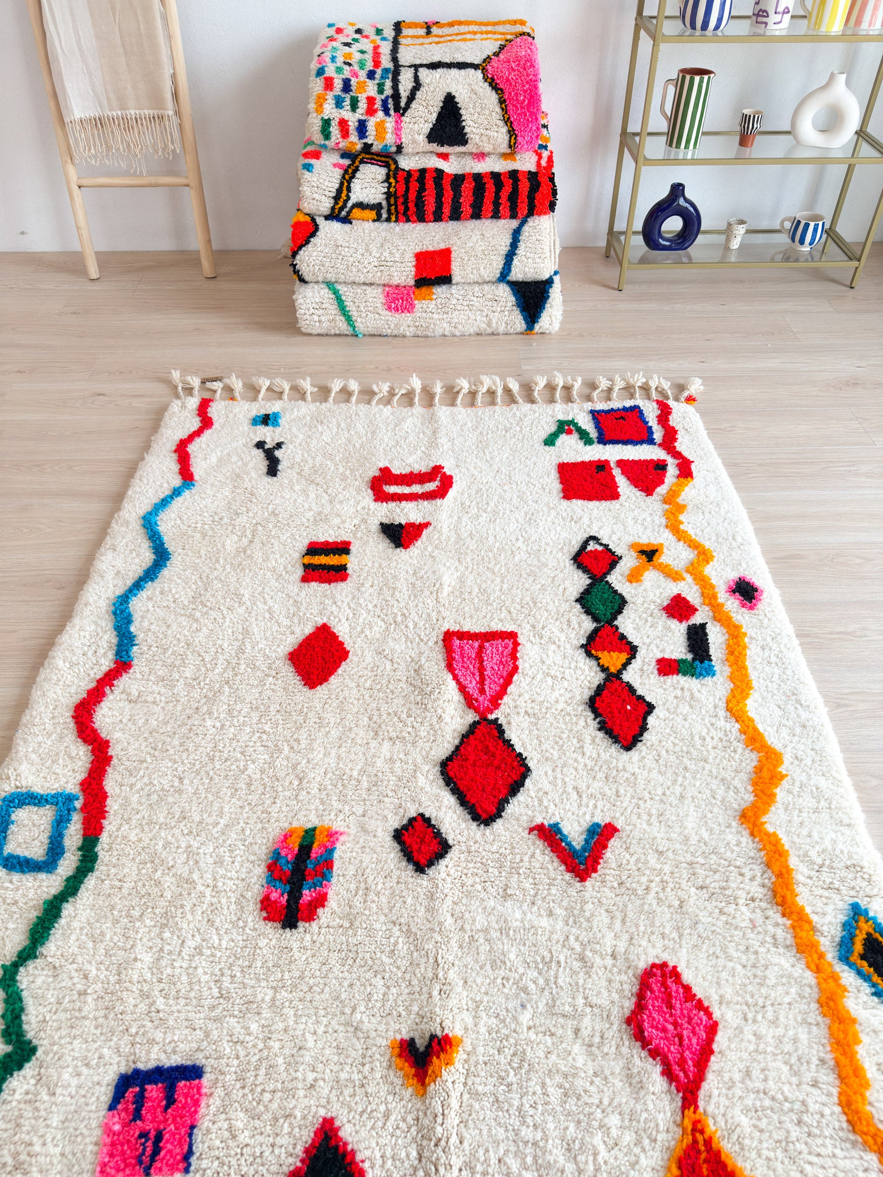 Colorful Berber carpet - n°616