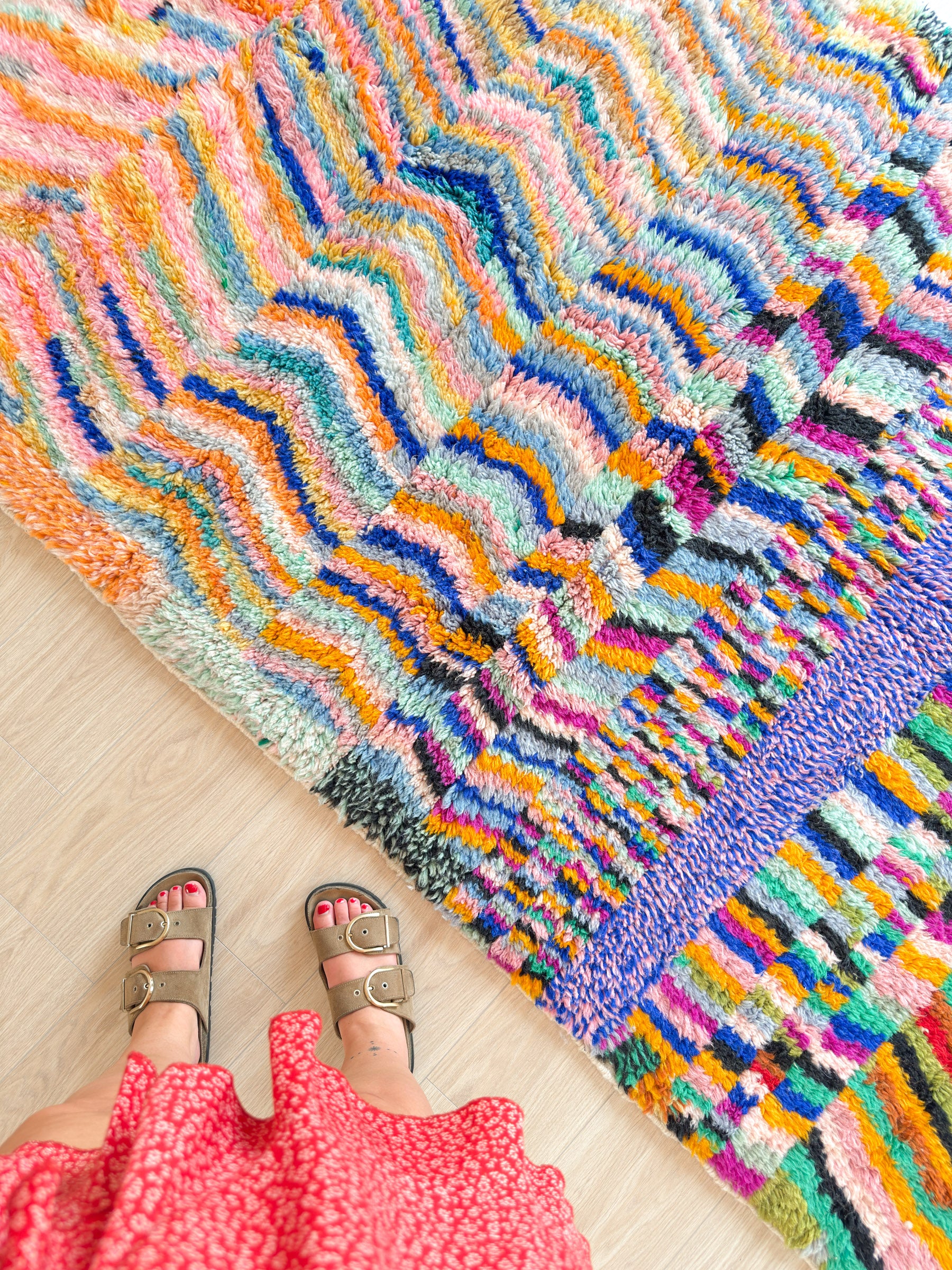 Bunter Berberteppich 146 x 252 cm - Nr. 2229