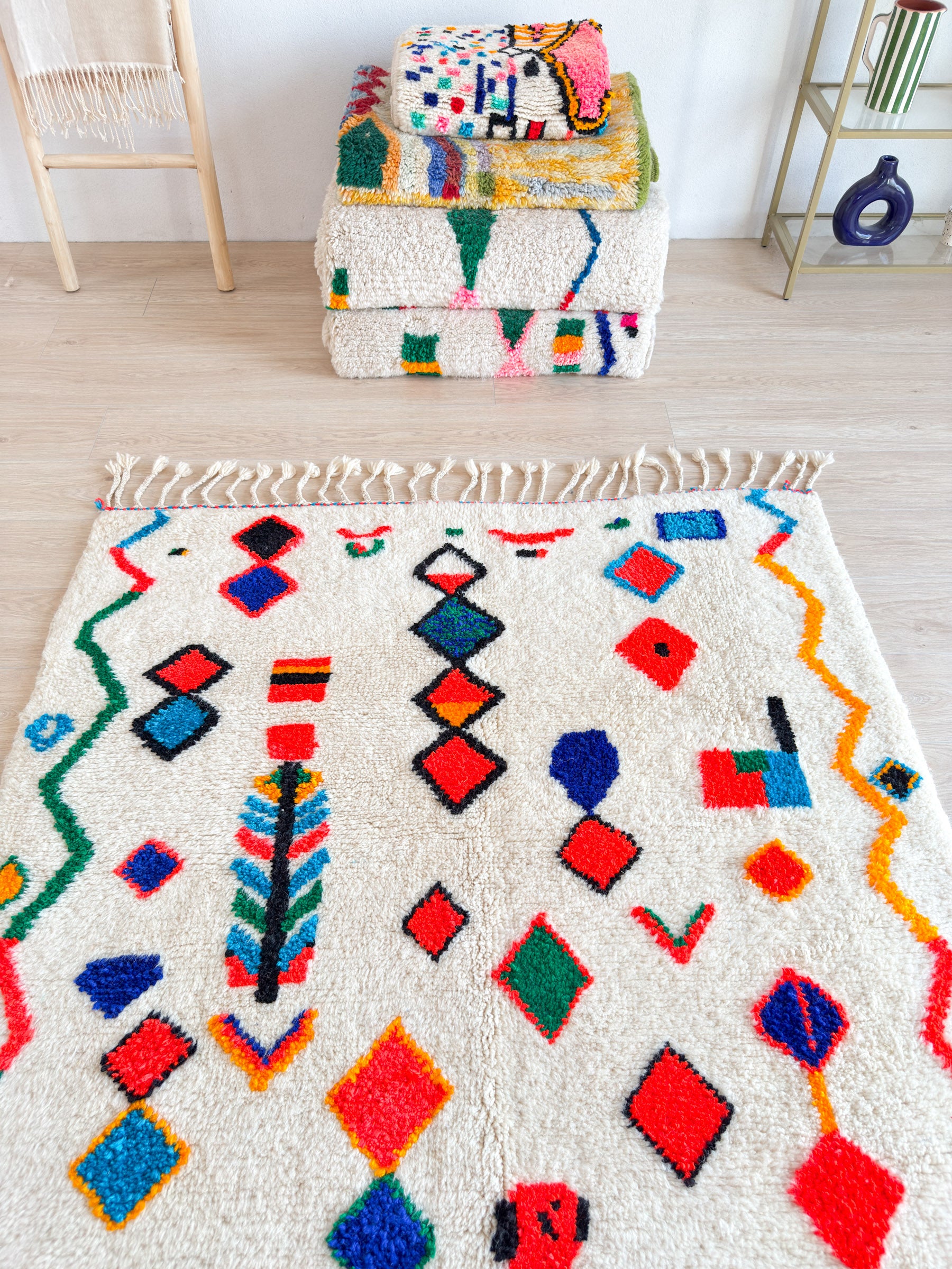 Colorful Berber rug 148 x 220 cm - n°2250