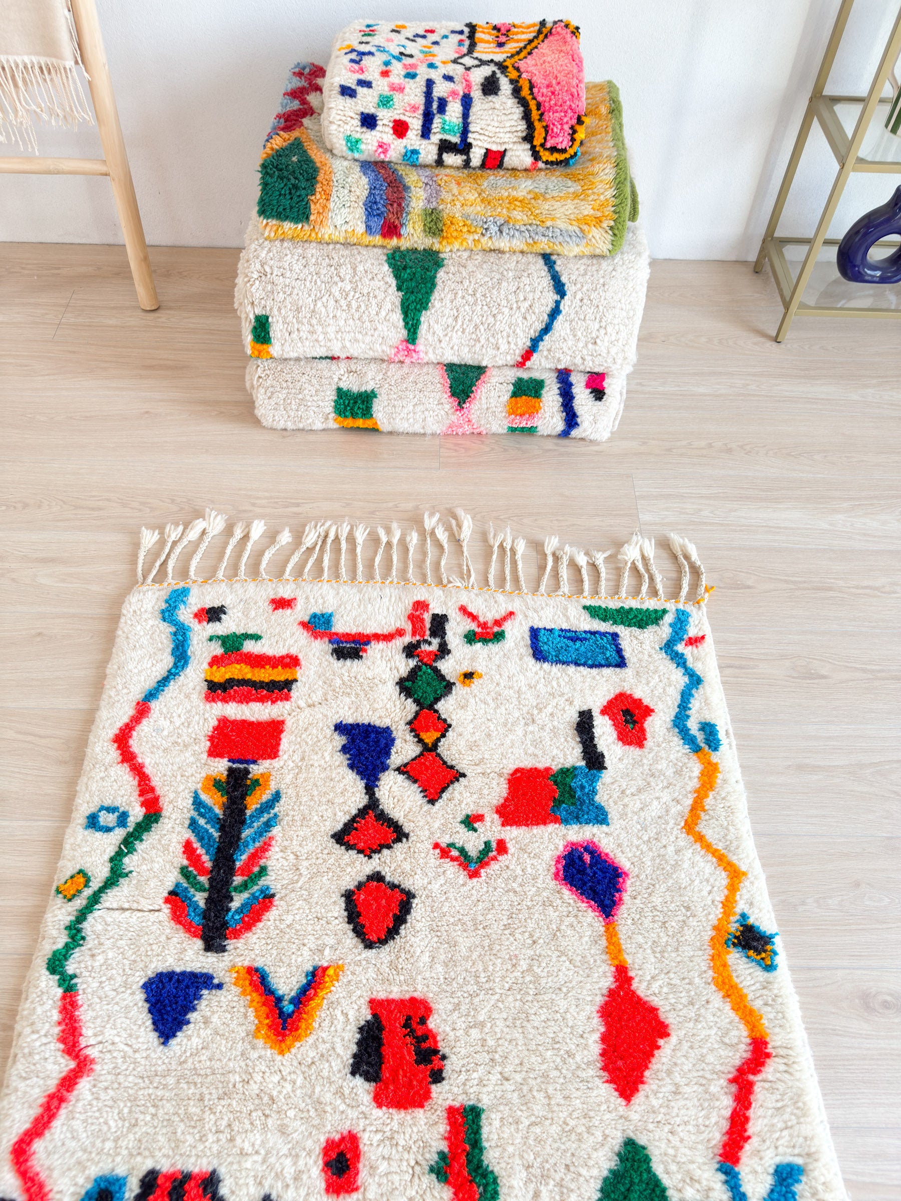 Tapis berbère coloré 103 x 181 cm - n°2214