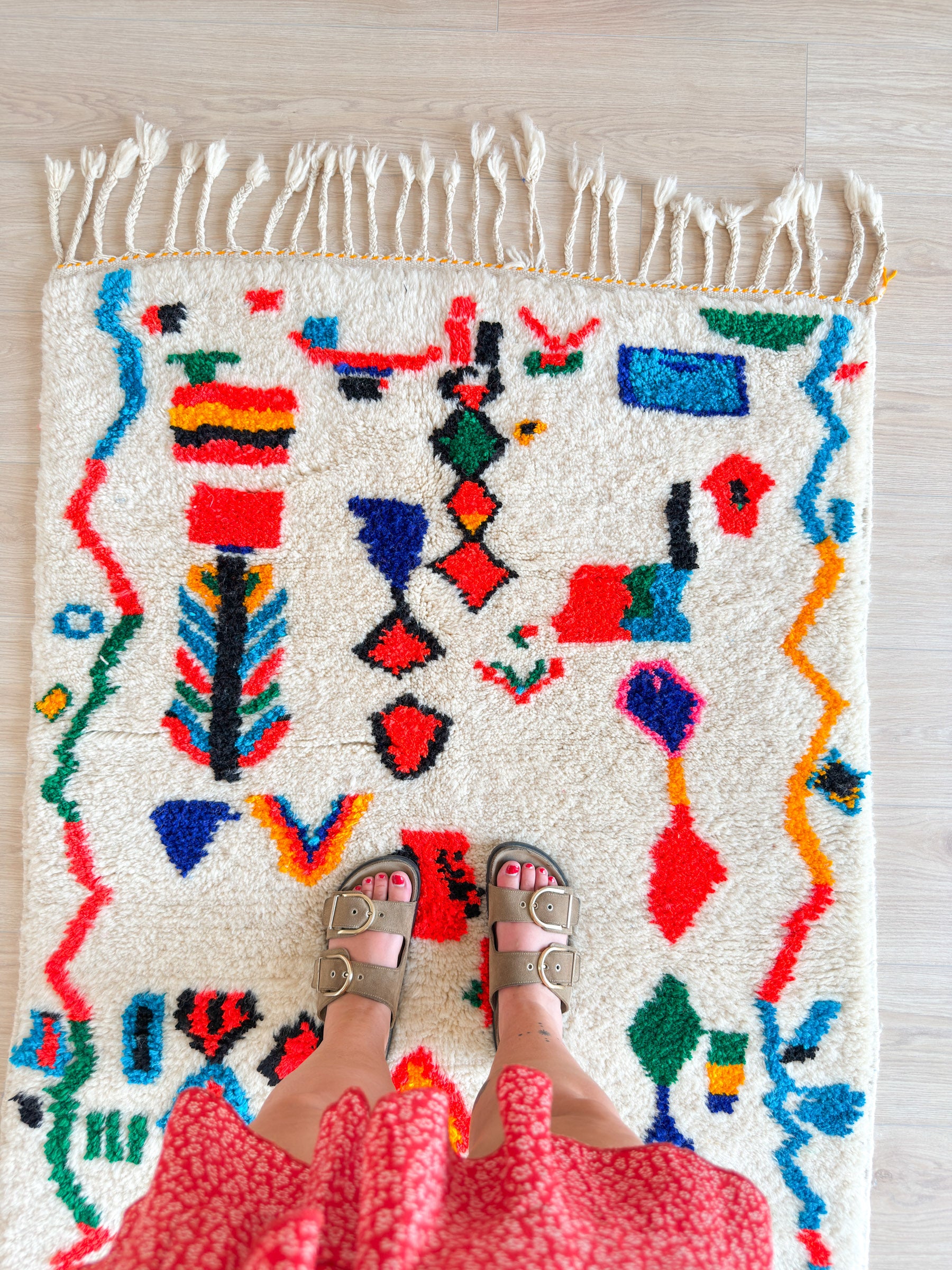 Tapis berbère coloré 103 x 181 cm - n°2214