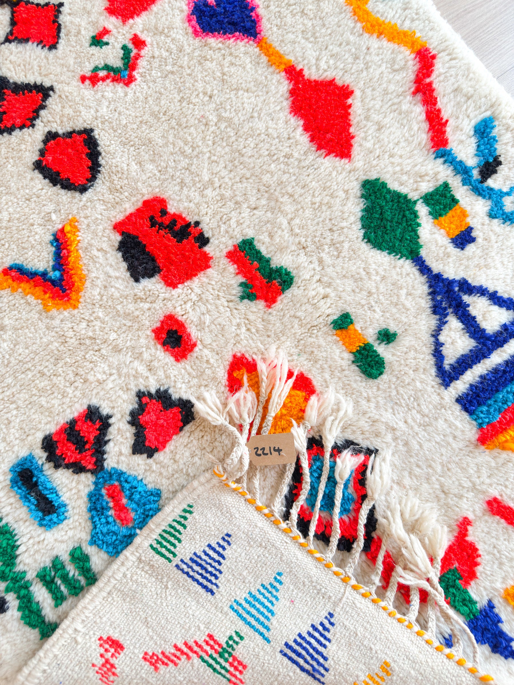 Tapis berbère coloré 103 x 181 cm - n°2214