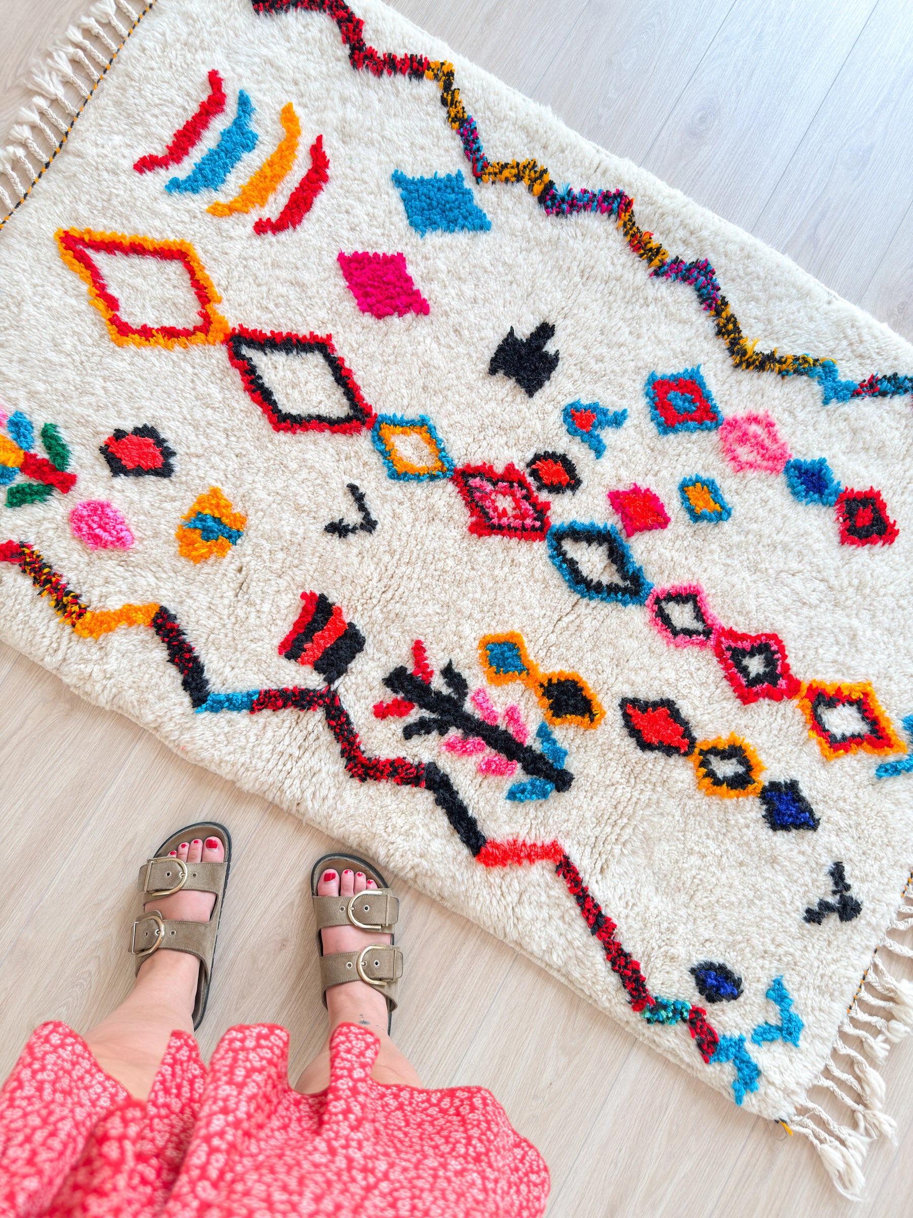 Tapis berbère coloré 104 x 167 cm - n°2233