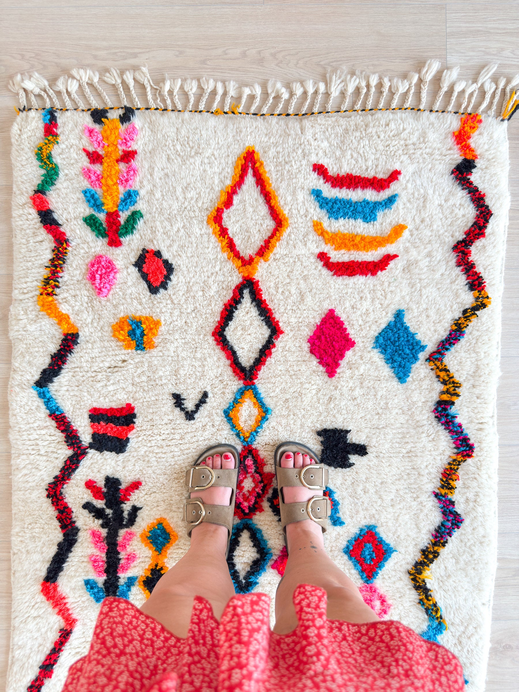 Tapis berbère coloré 104 x 167 cm - n°2233