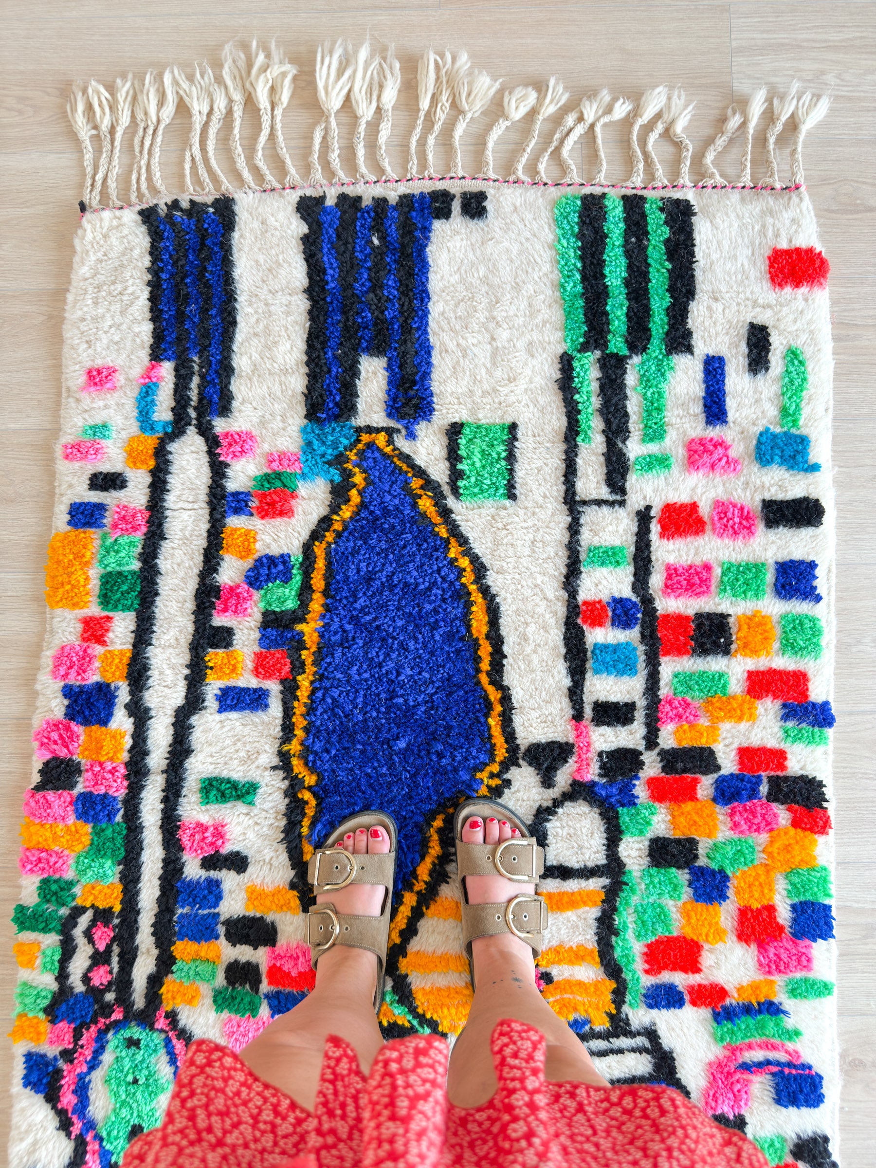 Tapis berbère coloré 103 x 189 cm - n°2213