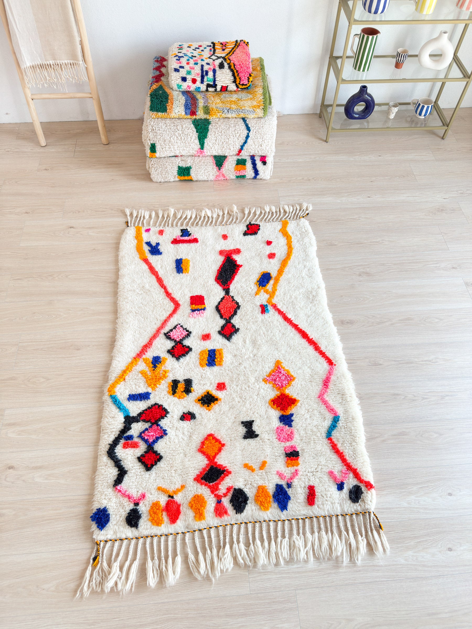 Colorful Berber rug 107 x 183 cm - n°2239