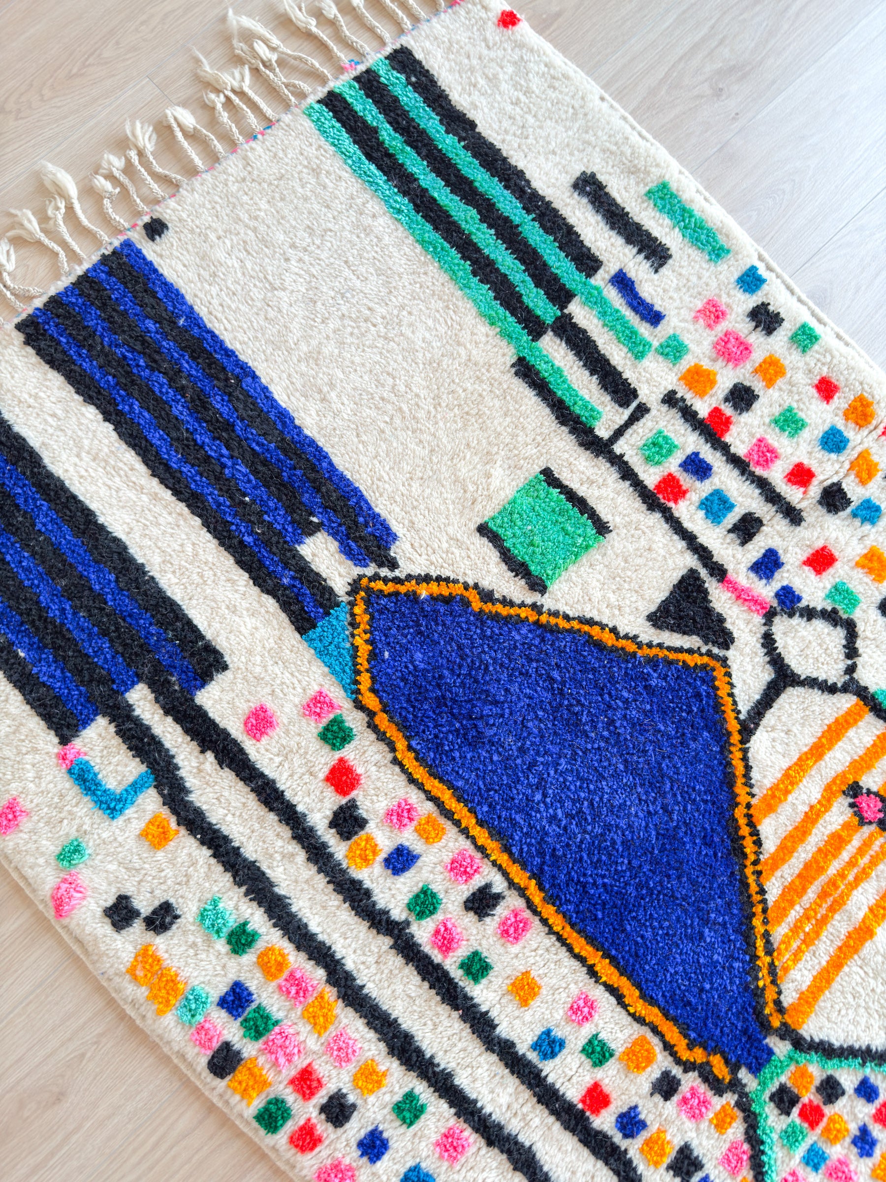 Colorful Berber rug 120 x 208 cm - n°2212