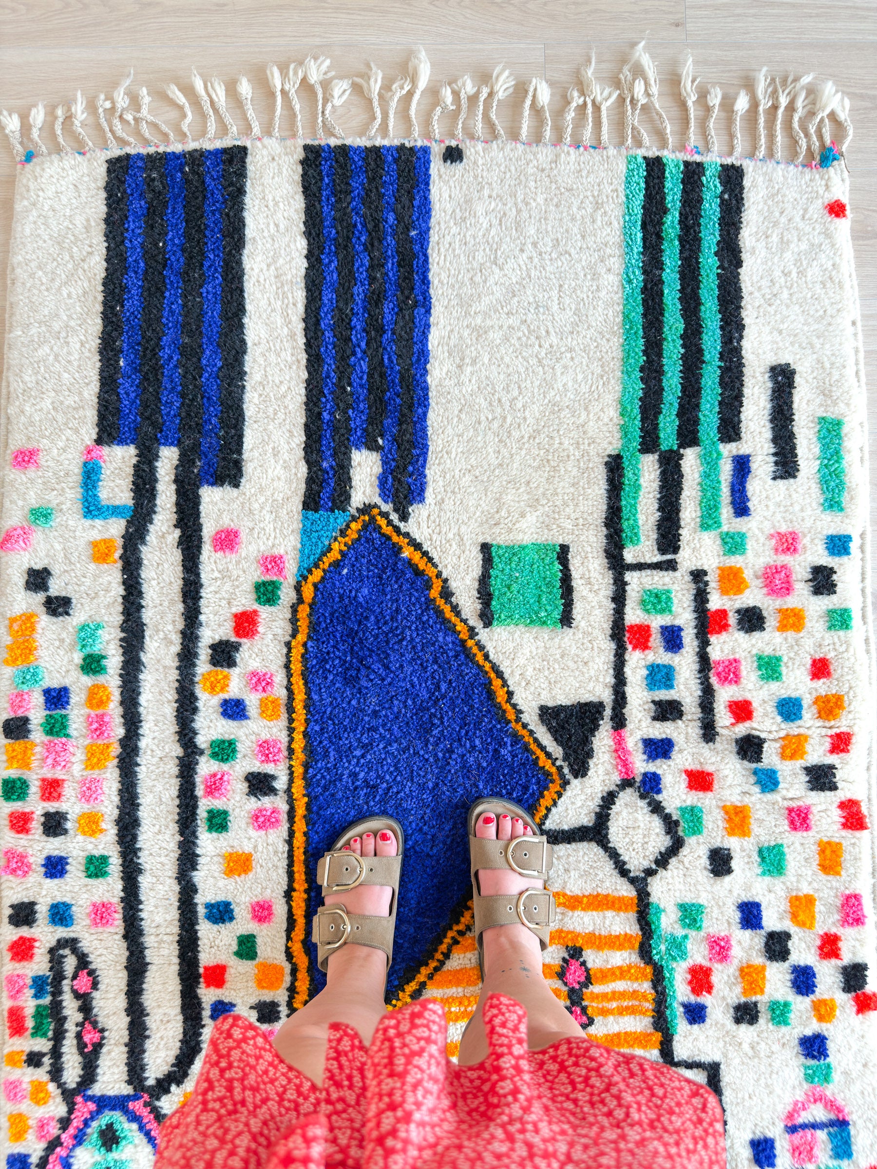Colorful Berber rug 120 x 208 cm - n°2212