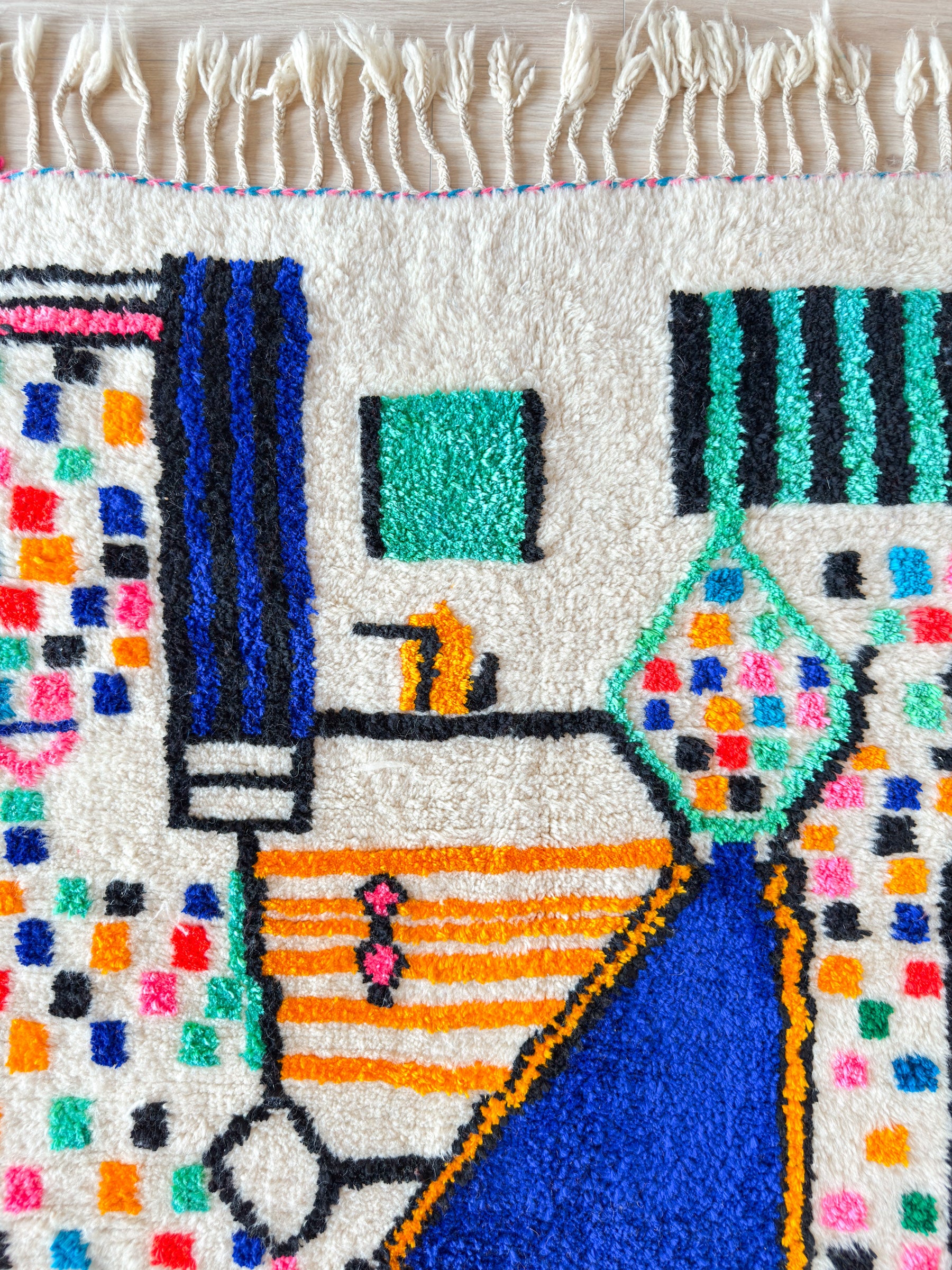 Colorful Berber rug 120 x 208 cm - n°2212