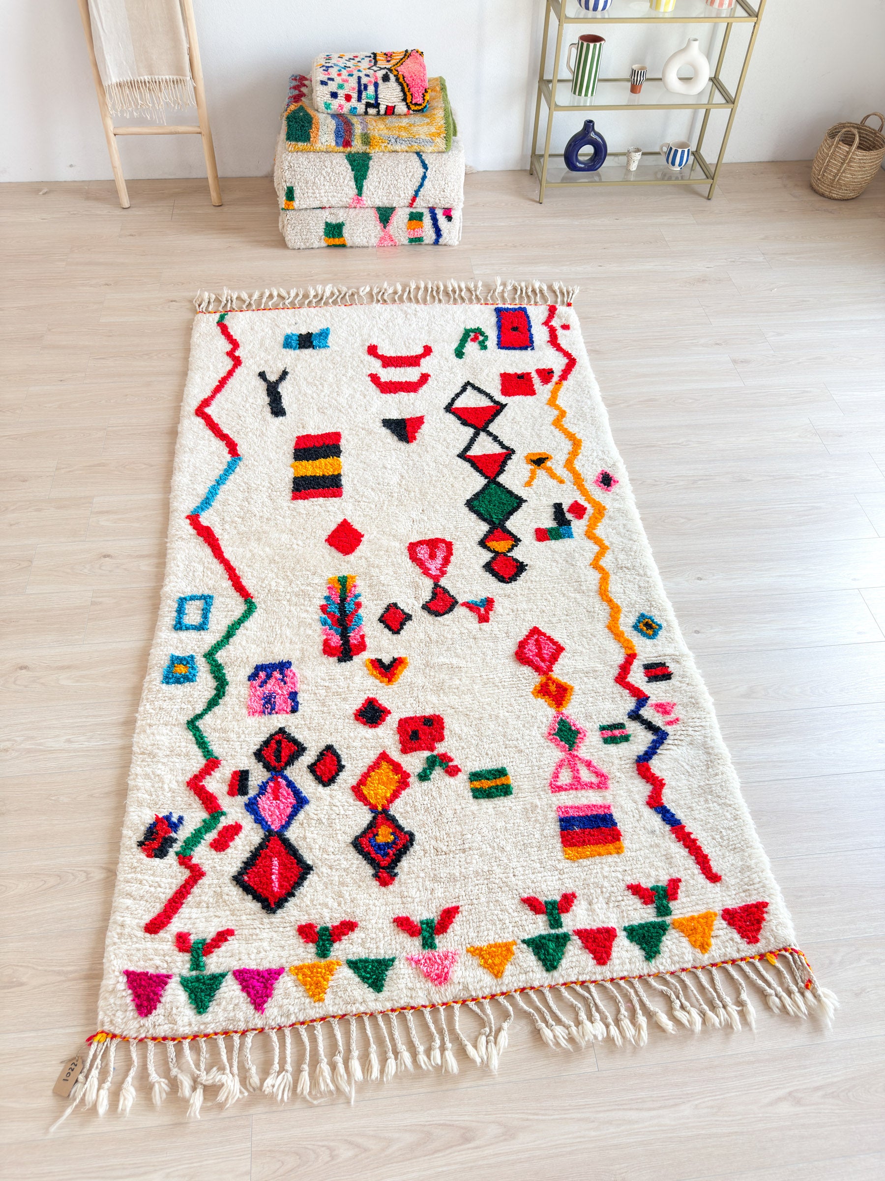 Colorful Berber carpet - n°616
