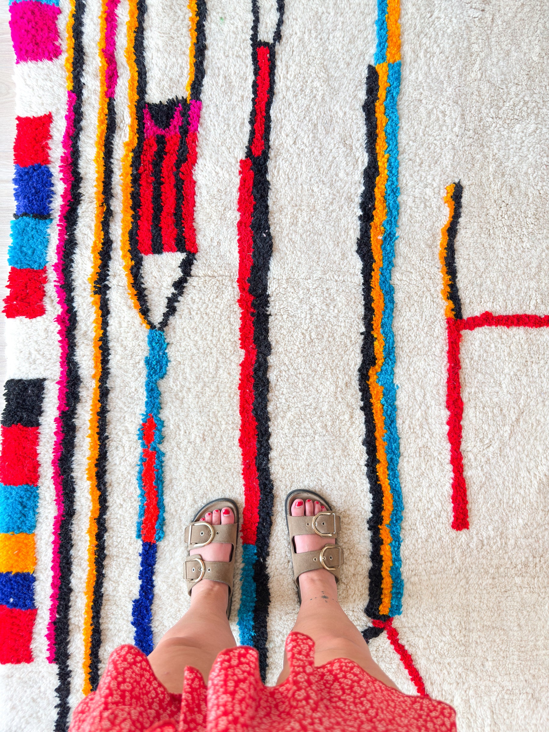 Colorful Berber rug 196 x 287 cm - no. 2129