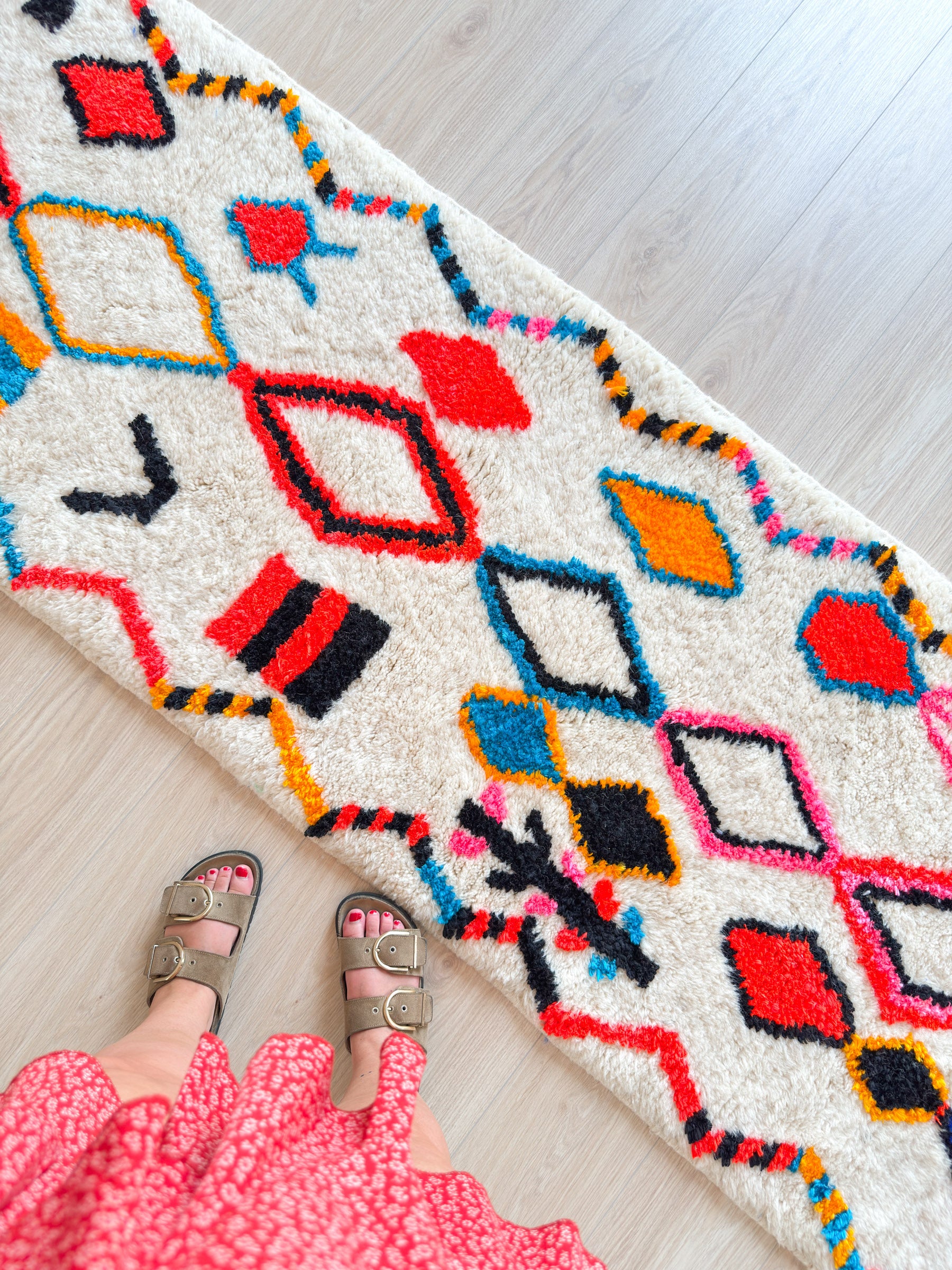 Farbenfroher Berber-Läuferteppich 81 x 299 cm - Nr. 2224
