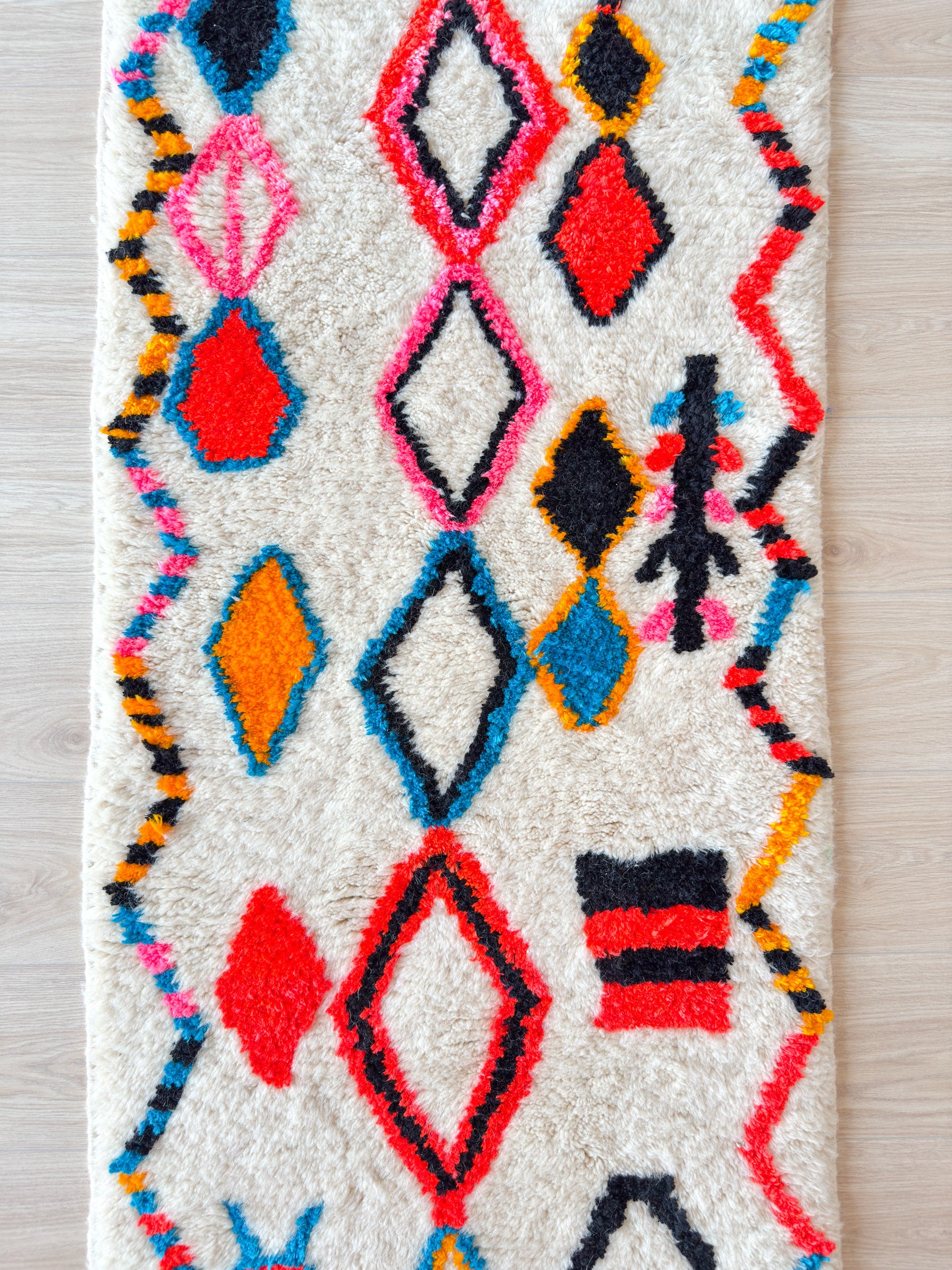 Farbenfroher Berber-Läuferteppich 81 x 299 cm - Nr. 2224