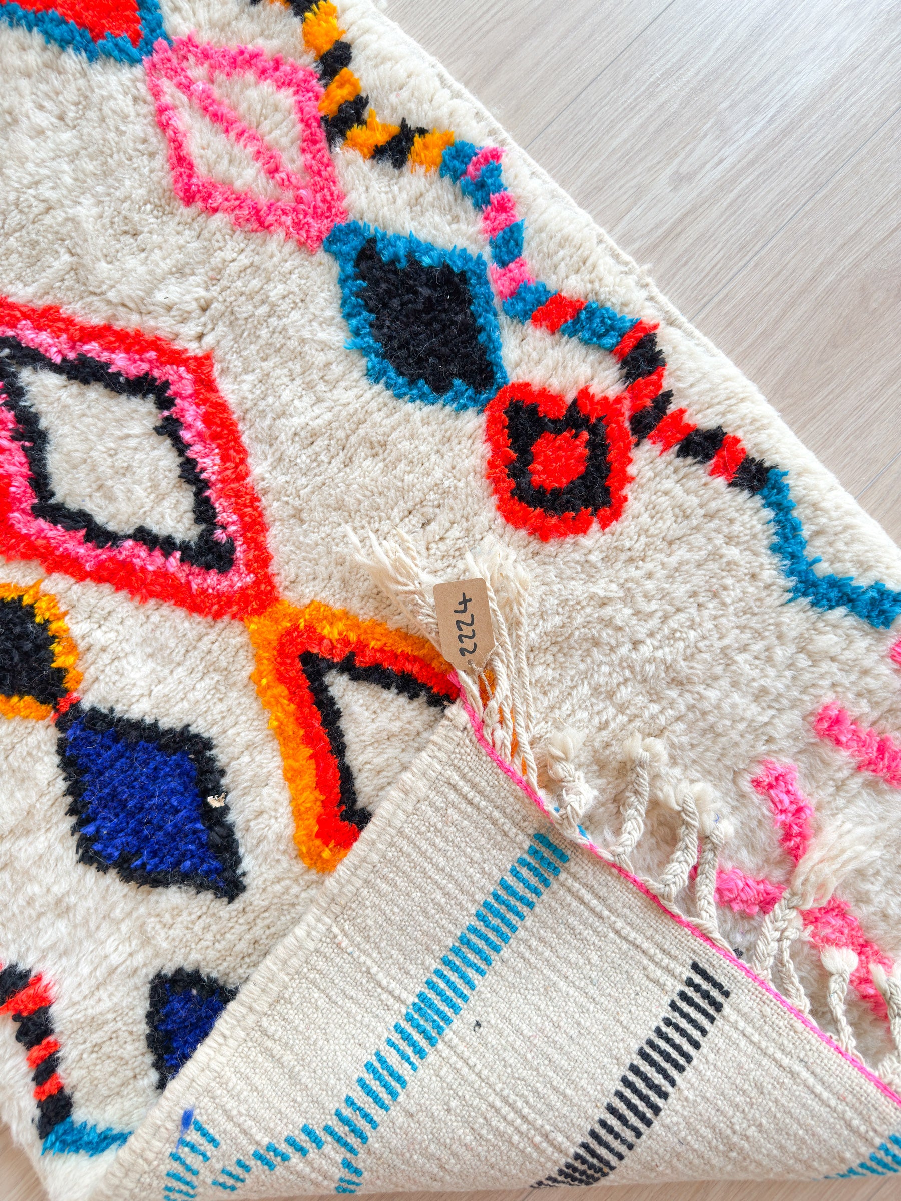 Tapis de couloir berbère coloré 81 x 299 cm - n°2224