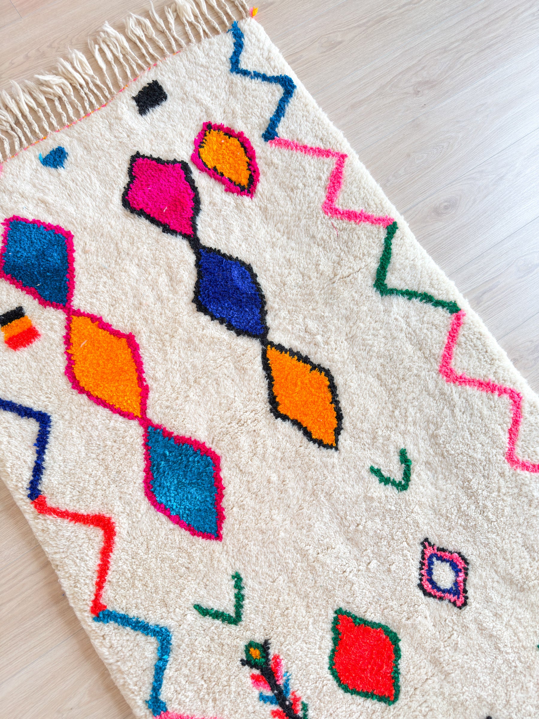 Tapis de couloir berbère coloré 108 x 347 cm - n°2235