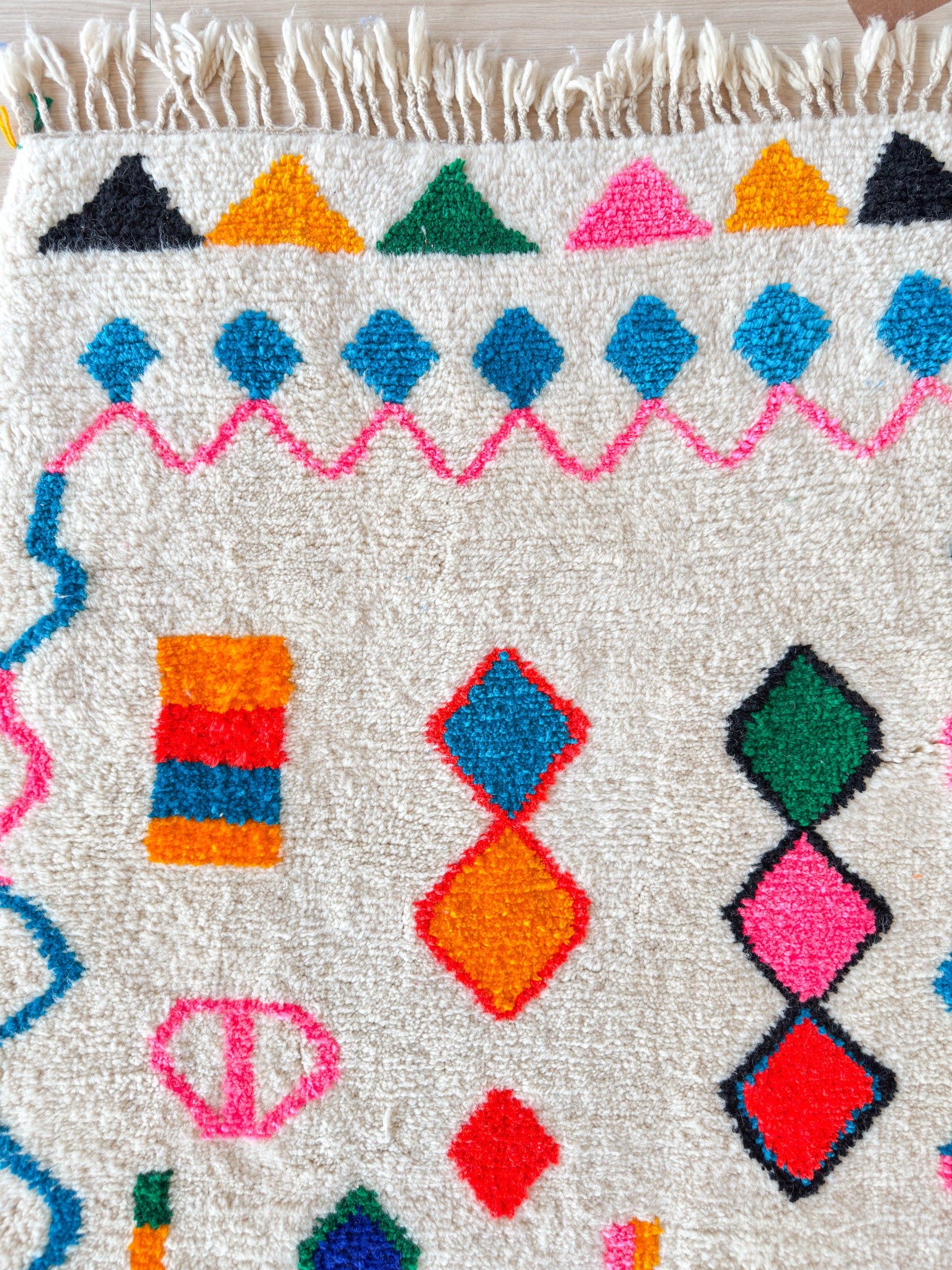 Tapis de couloir berbère coloré 108 x 347 cm - n°2235