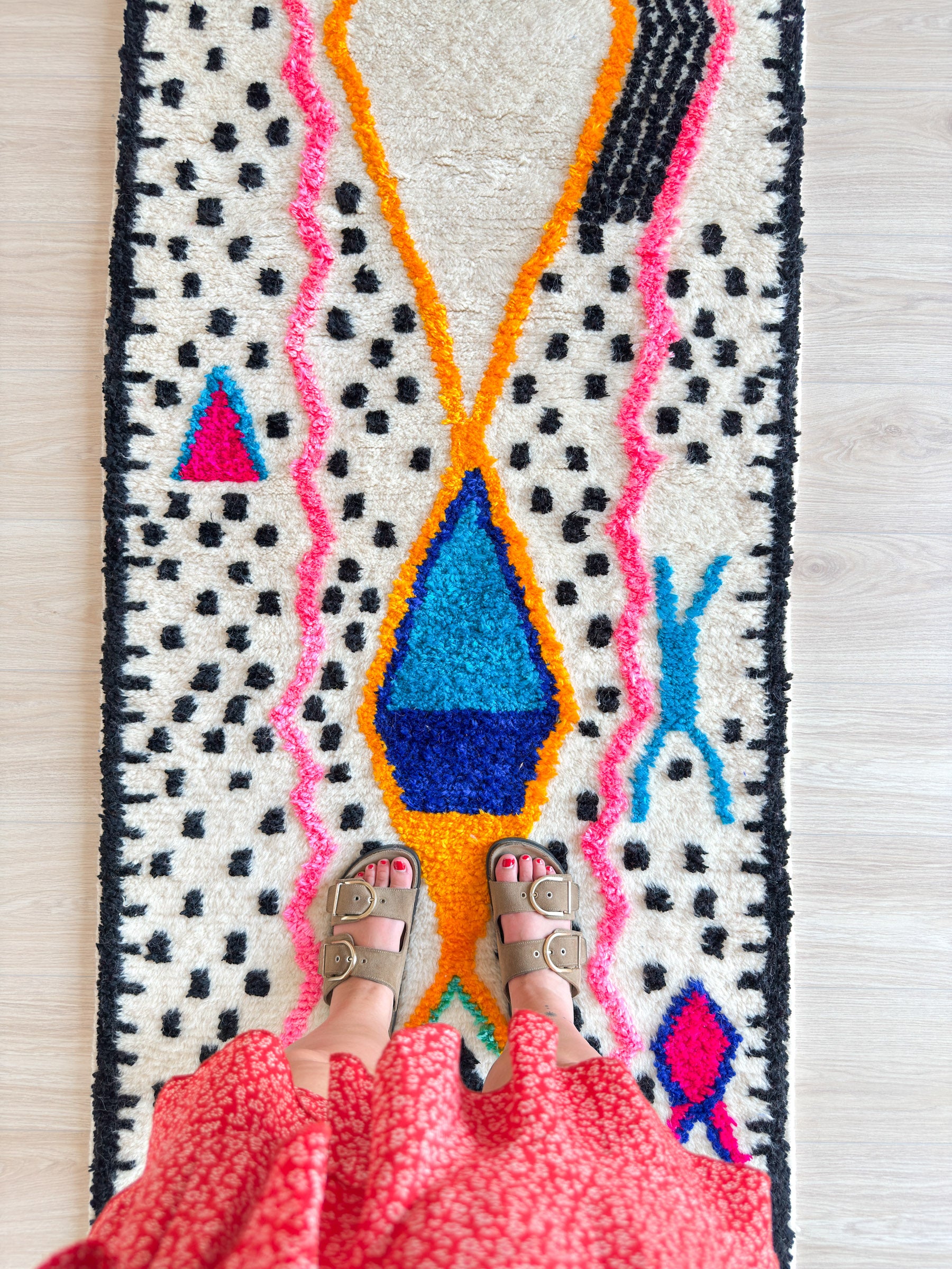 Colorful Berber Runner Rug 87 x 304 cm - No. 1965