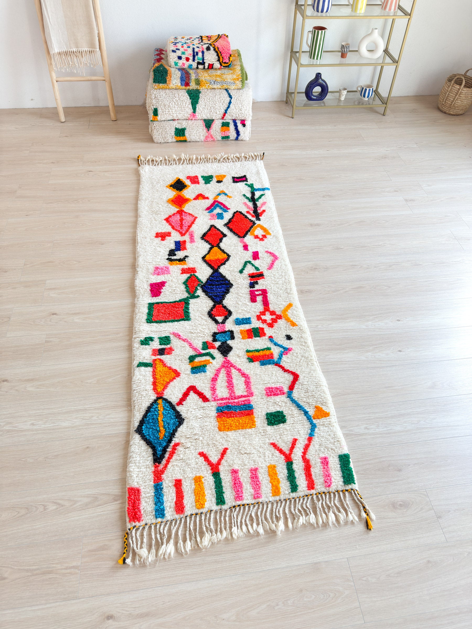 Colorful Berber Runner Rug 86 x 260 cm - No. 2232