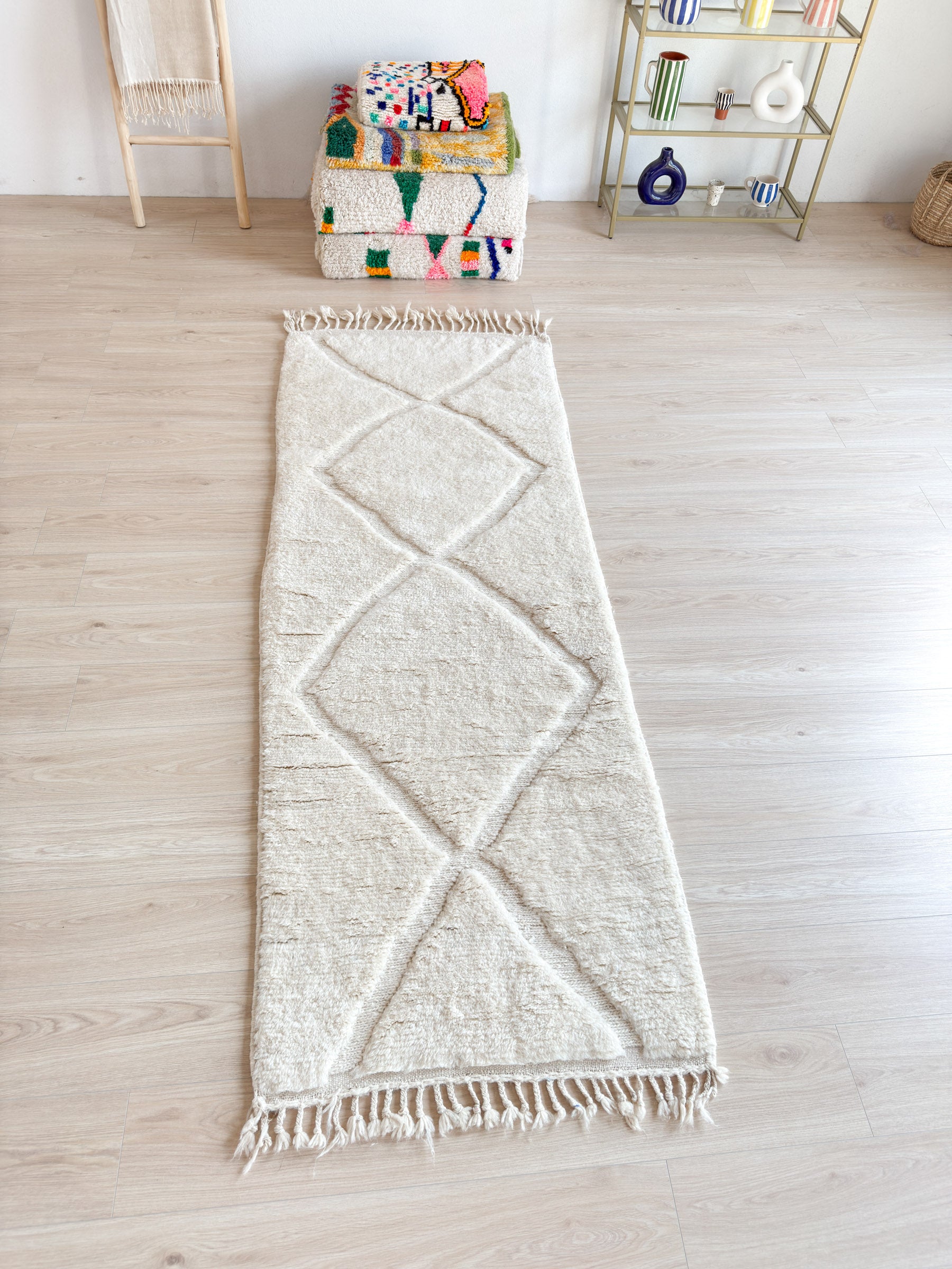 Beni Ouarain Runner Rug 90 x 267 cm - No. 2228