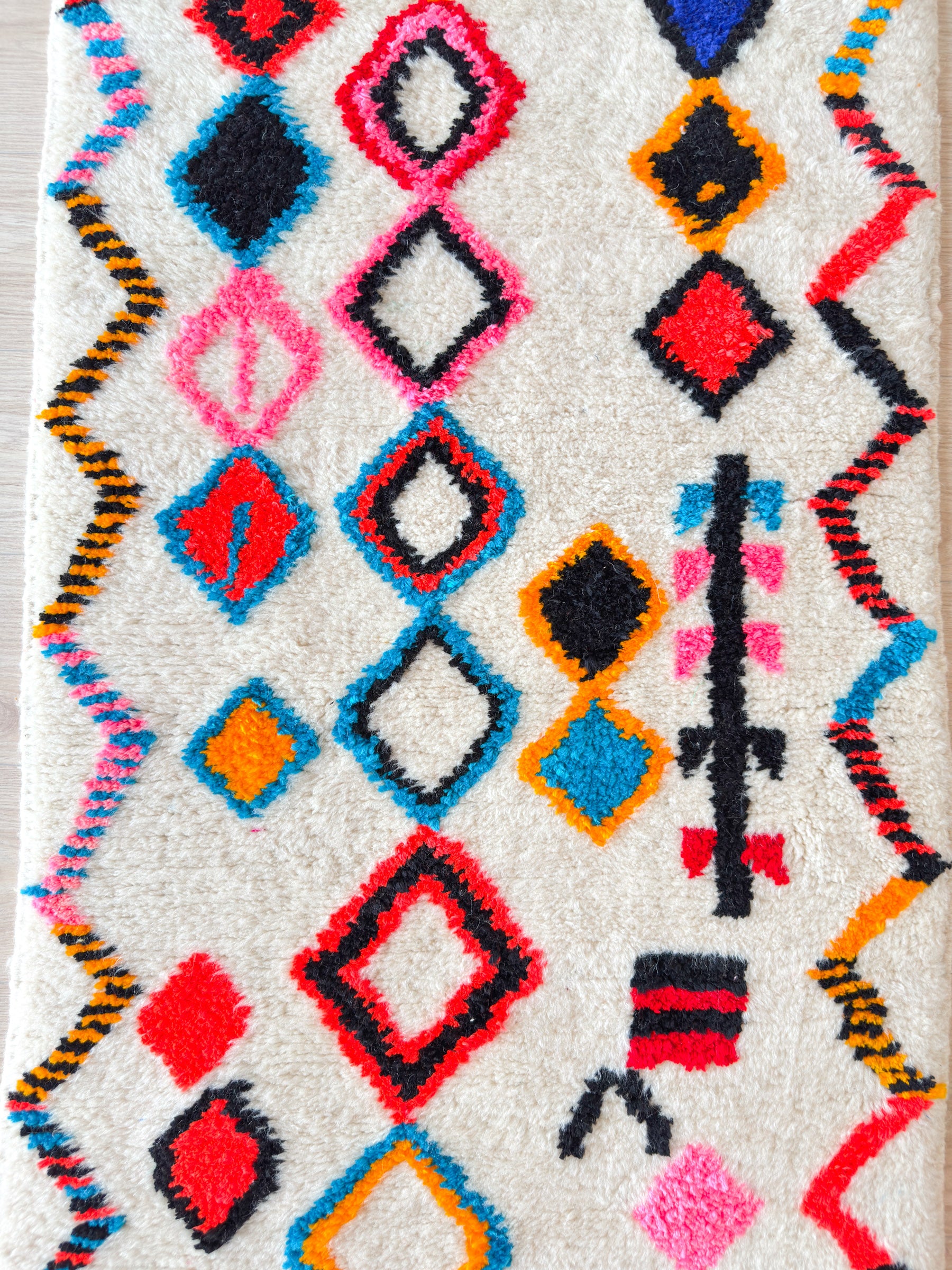 Farbenfroher Berber-Läuferteppich 82 x 263 cm - Nr. 2234