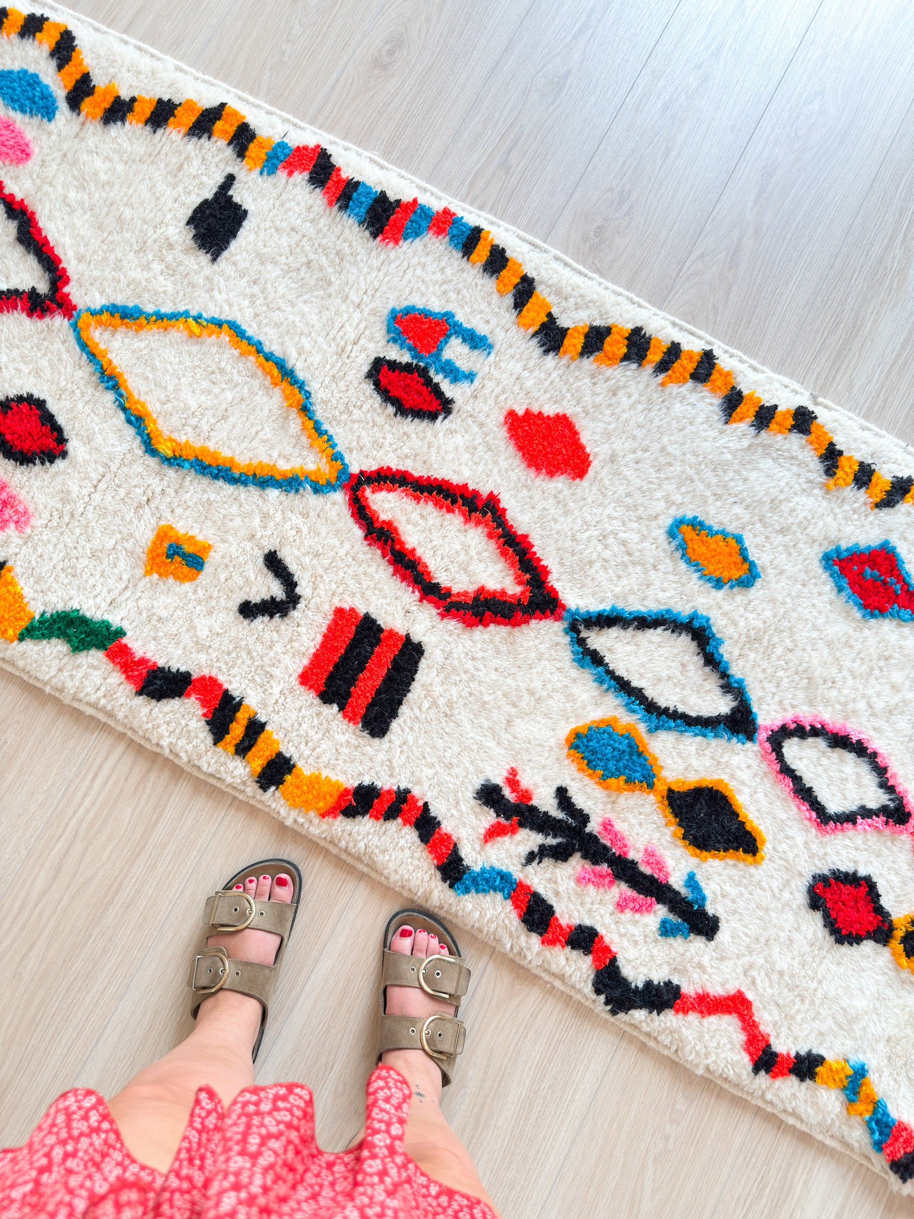 Färgglad berbermatta för korridor 86 x 256 cm - n°2223