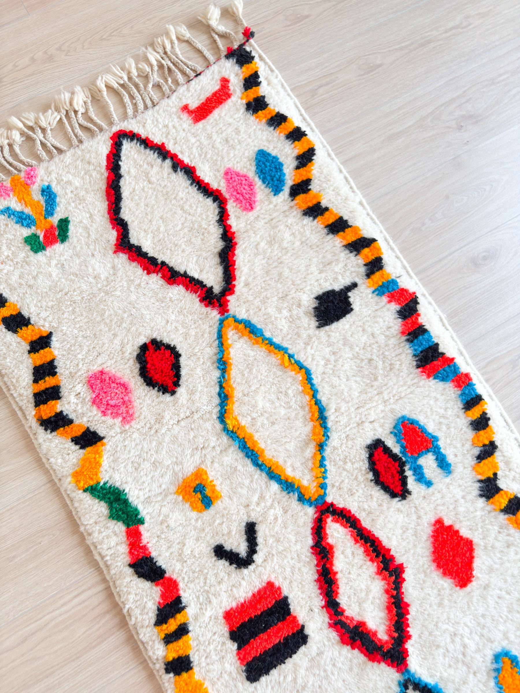Farbenfroher Berber-Läuferteppich 86 x 256 cm - Nr. 2223