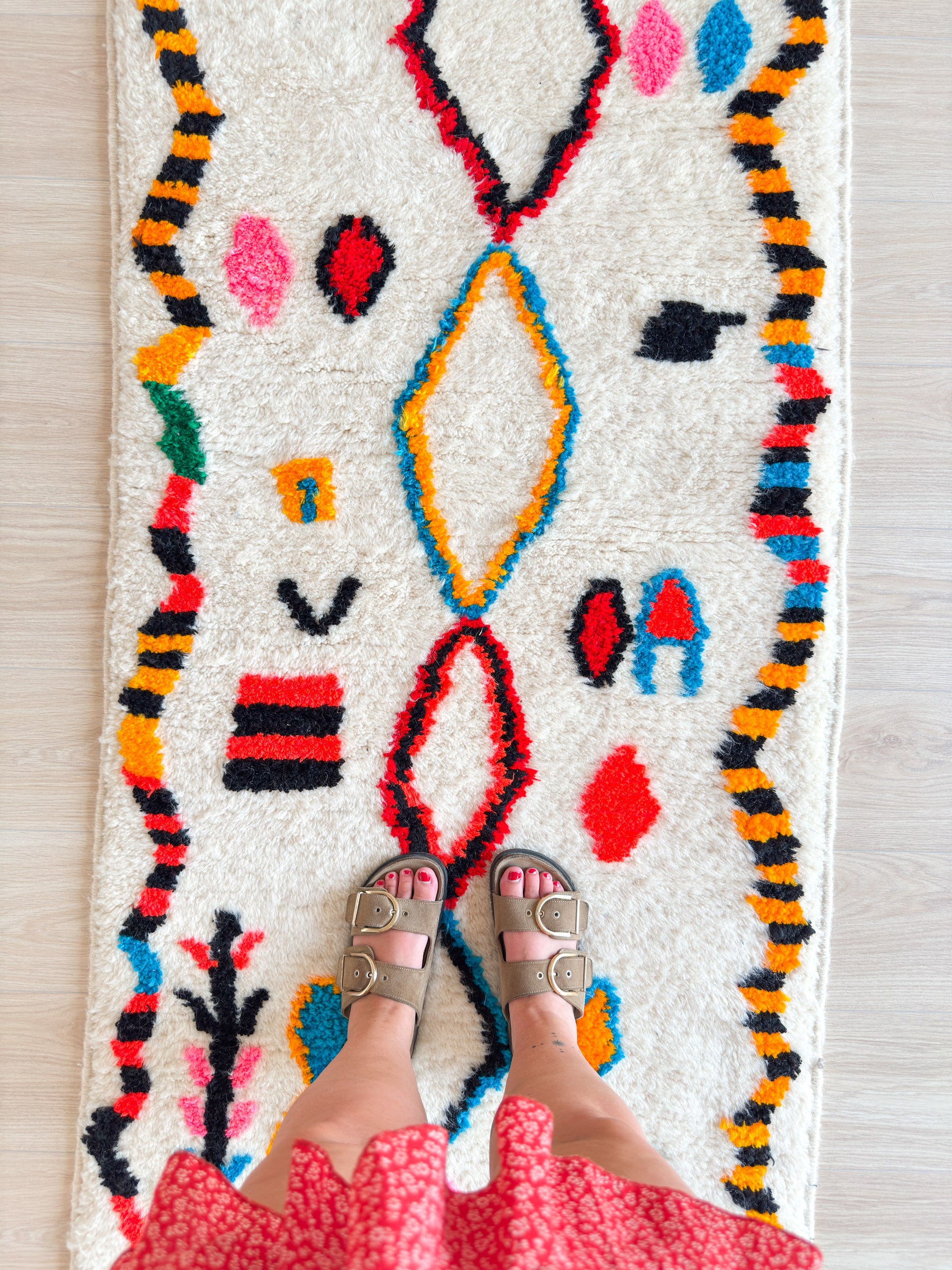 Farbenfroher Berber-Läuferteppich 86 x 256 cm - Nr. 2223