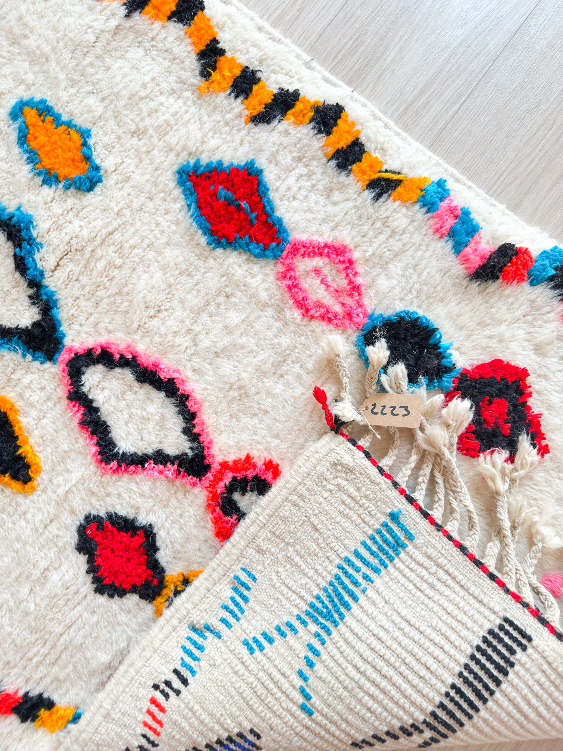 Färgglad berbermatta för korridor 86 x 256 cm - n°2223