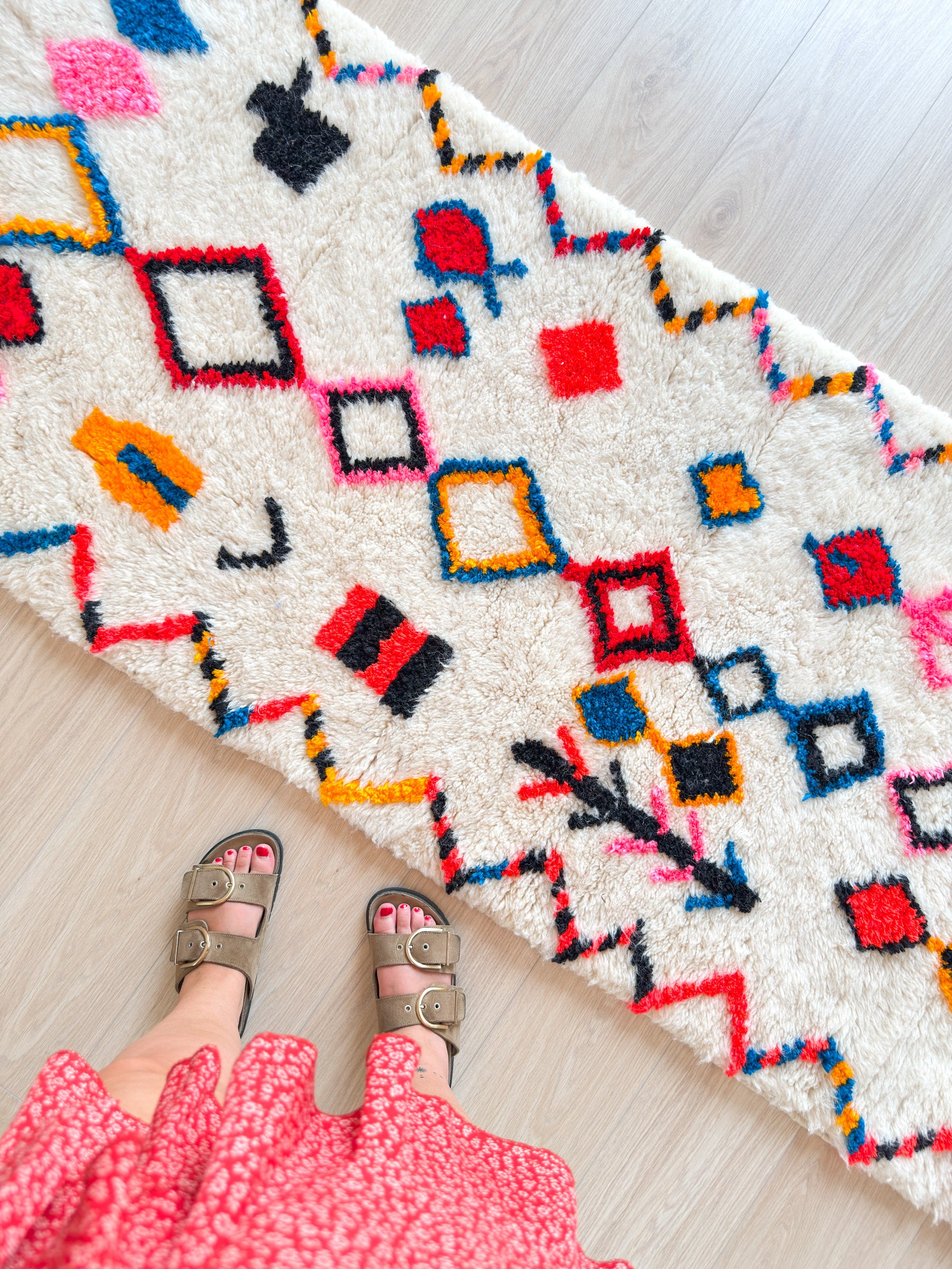 Colorful Berber runner rug 85 x 260 cm - no. 1960