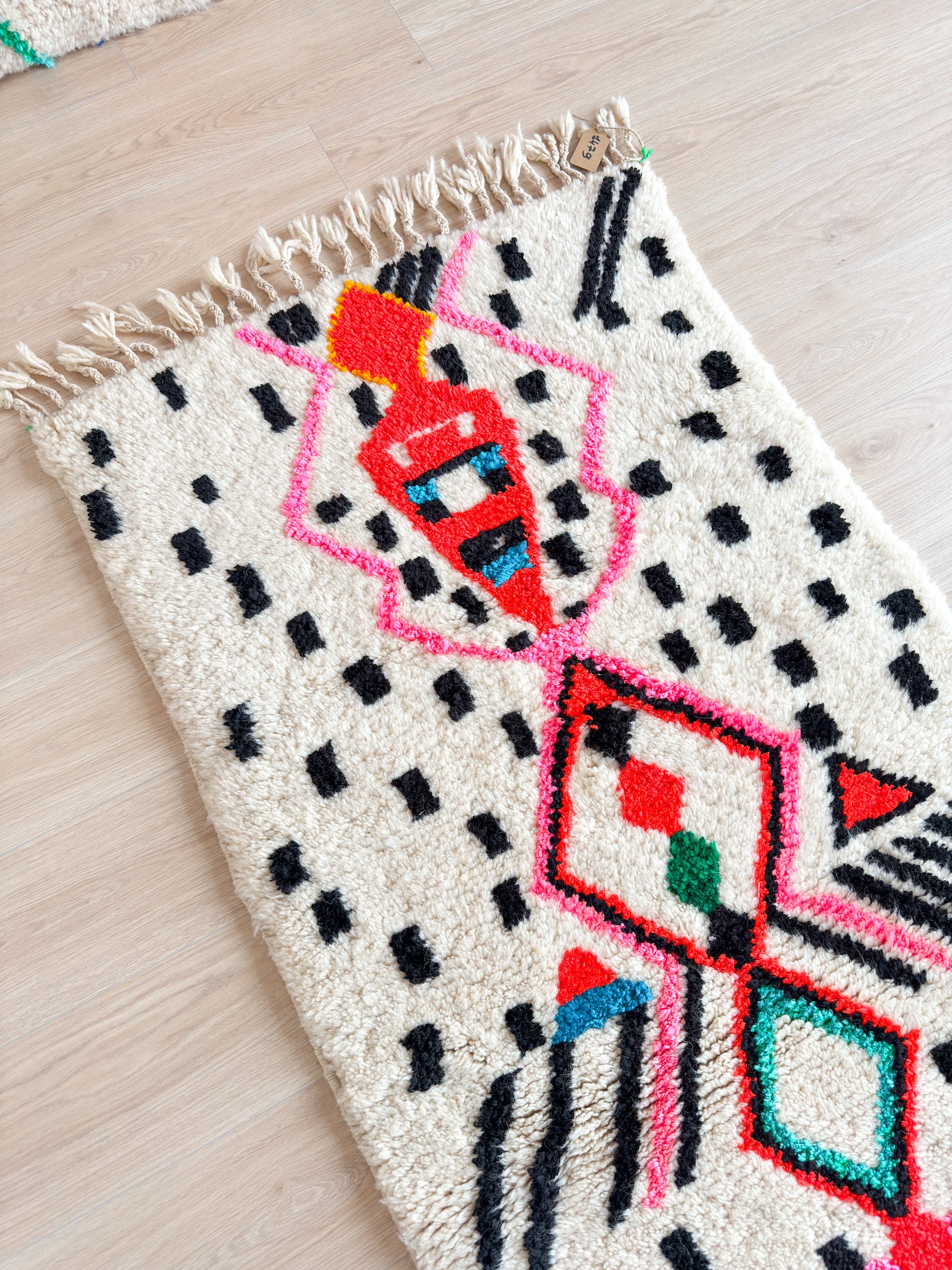 Colorful Berber hallway rug 89 x 243 cm - n°1479
