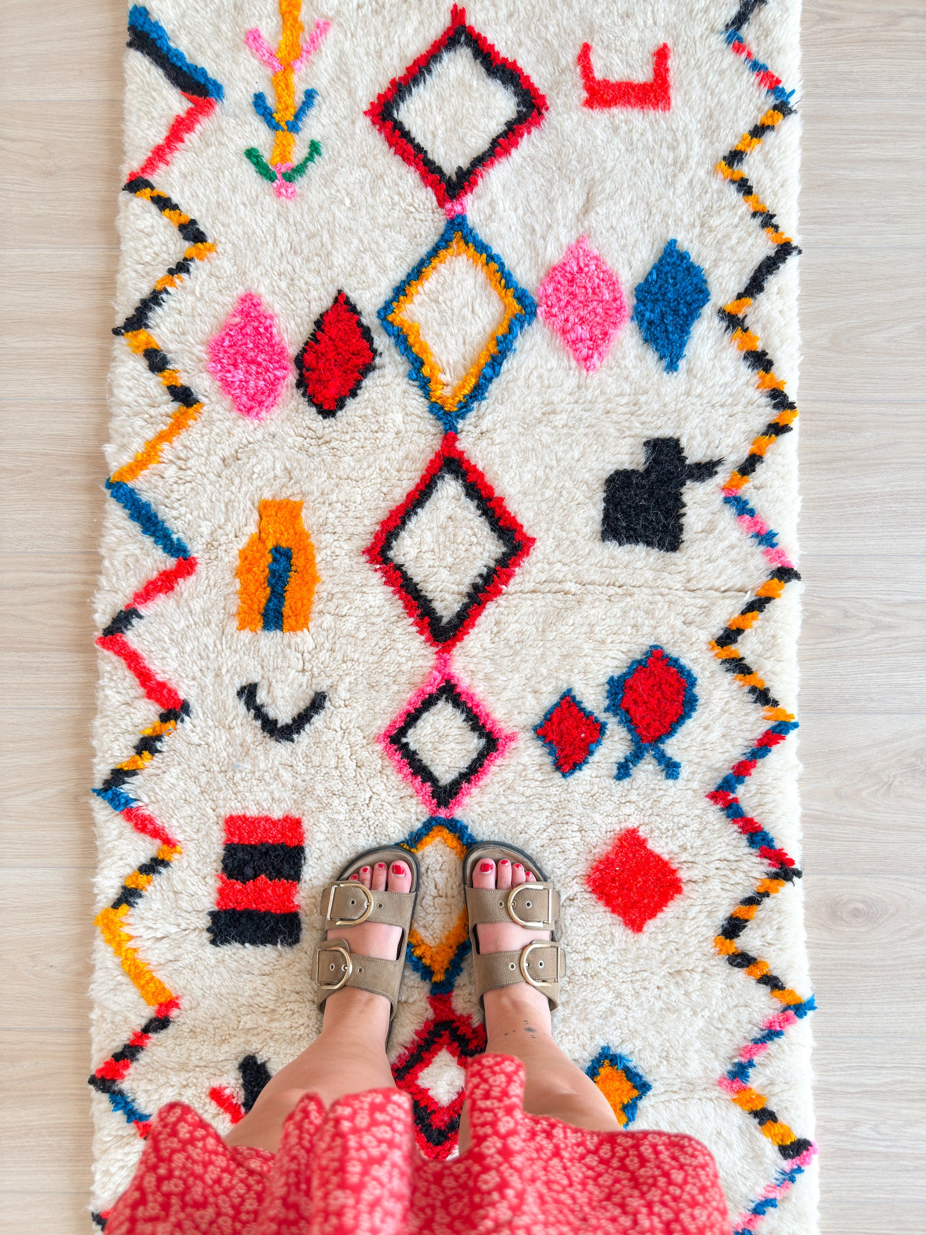 Colorful Berber runner rug 85 x 260 cm - no. 1960