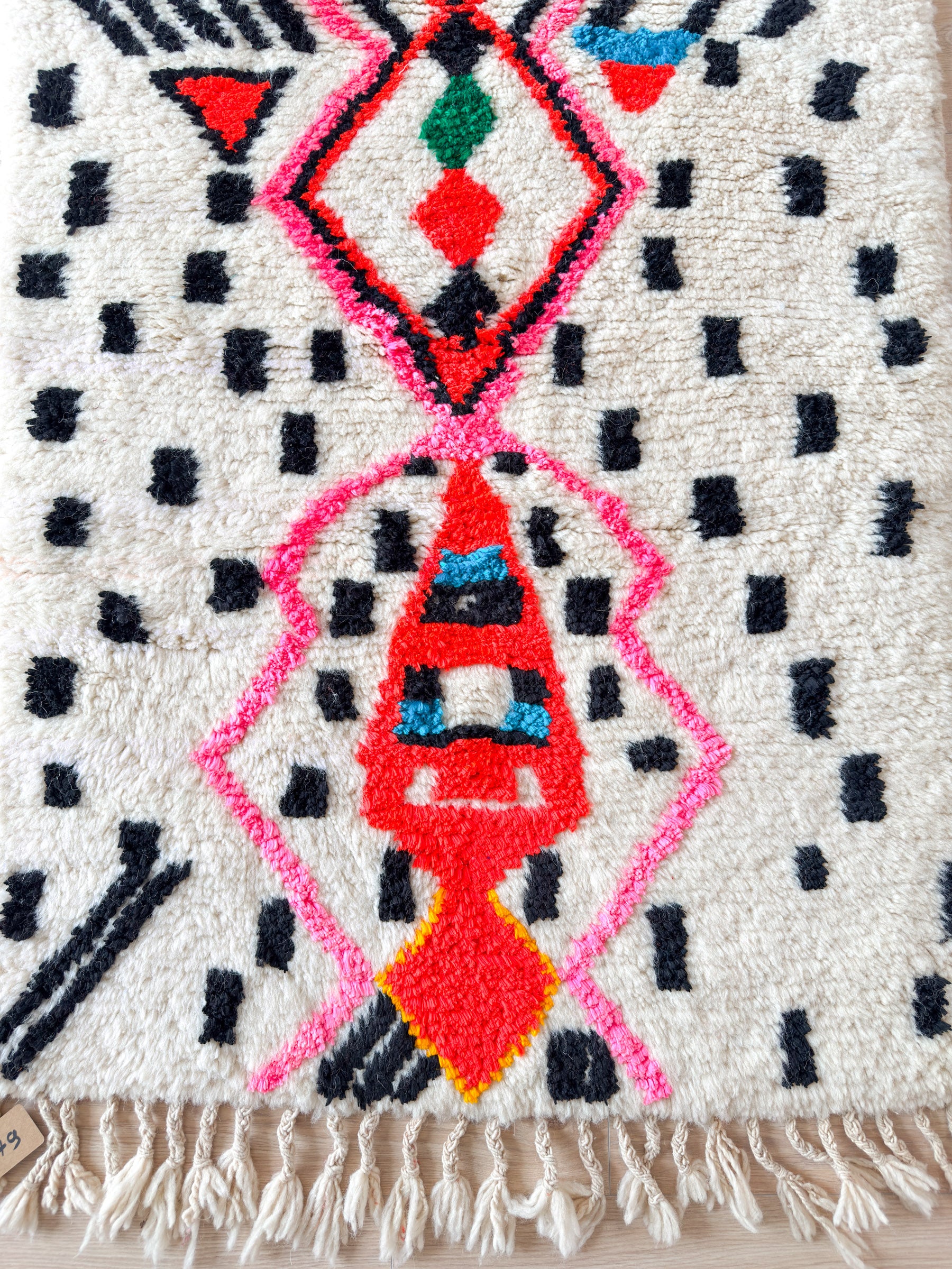Colorful Berber hallway rug 89 x 243 cm - n°1479