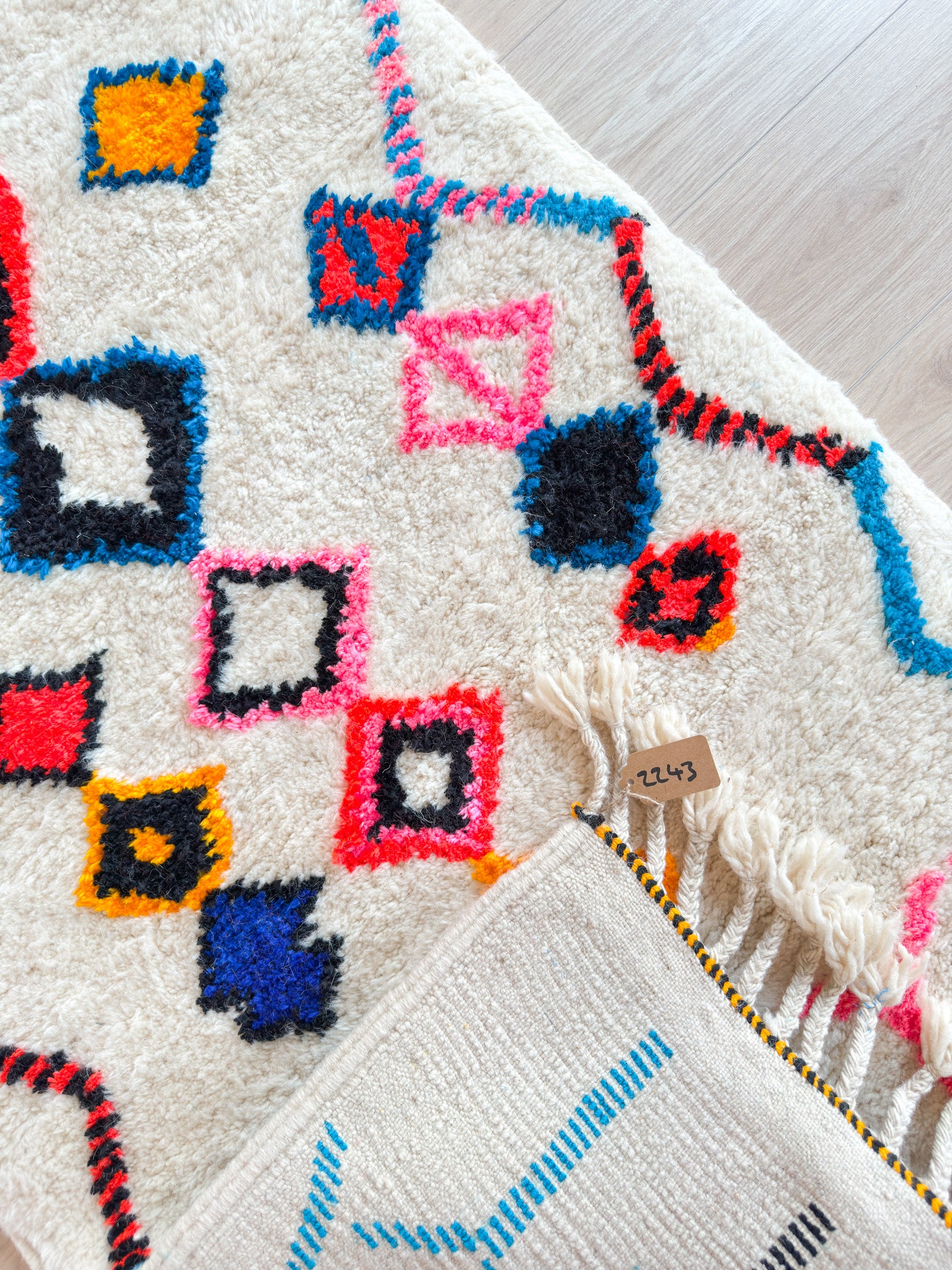 Tapis de couloir berbère coloré 89 x 324 cm - n°2243