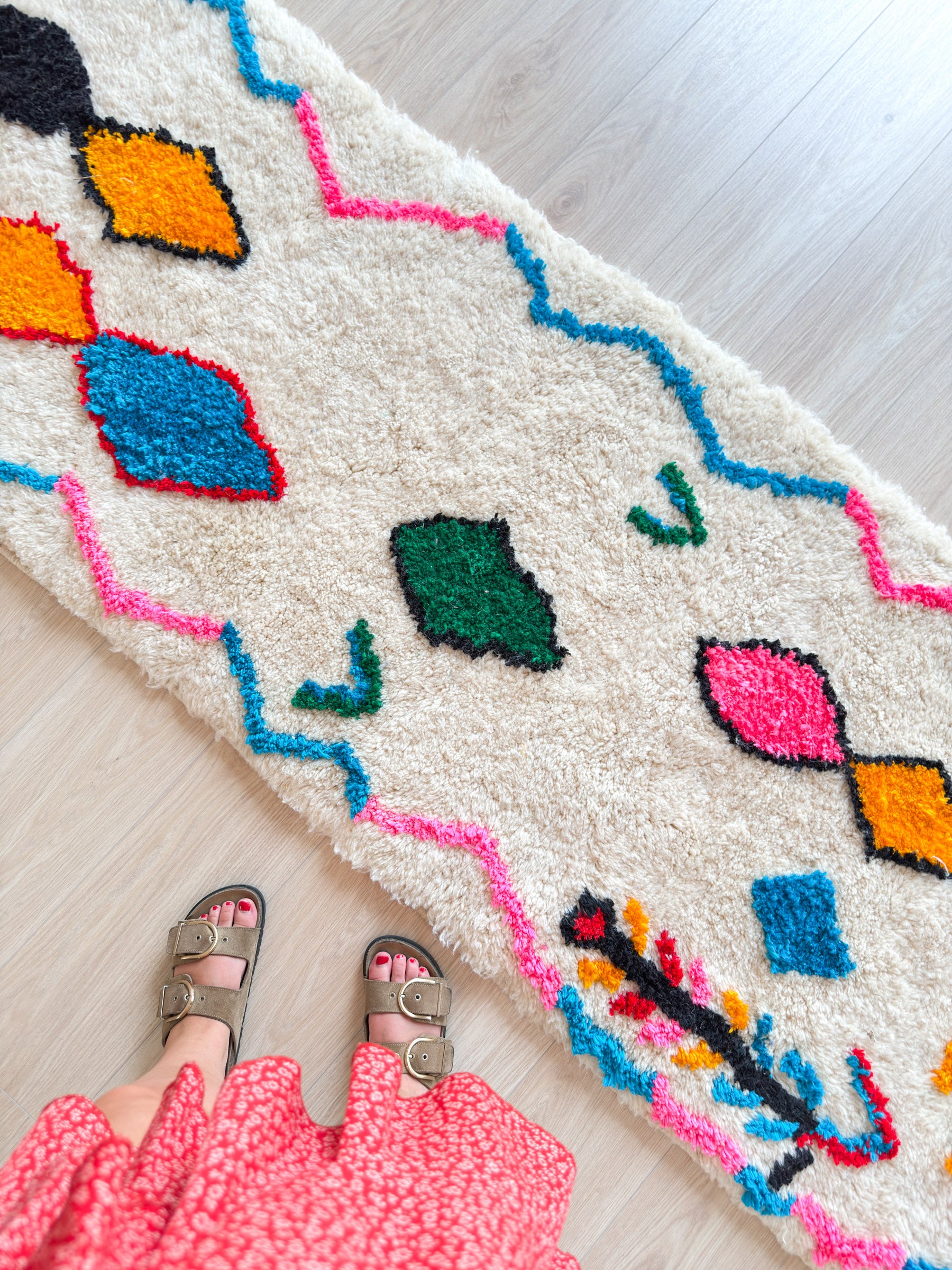 Colorful Berber Runner Rug 83 x 445 cm - No. 2225