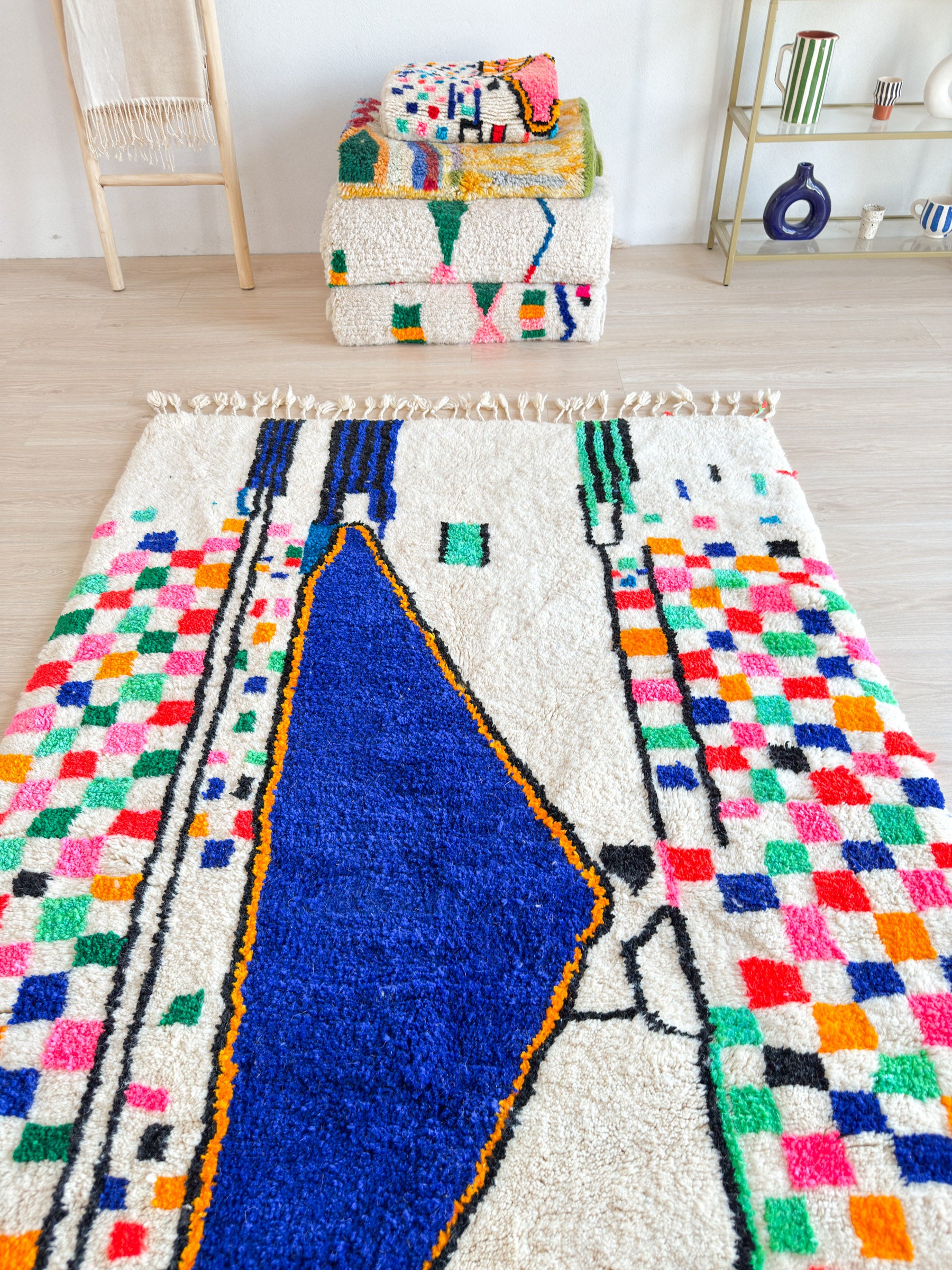 Bunter Berberteppich 152 x 299 cm - Nr. 2227