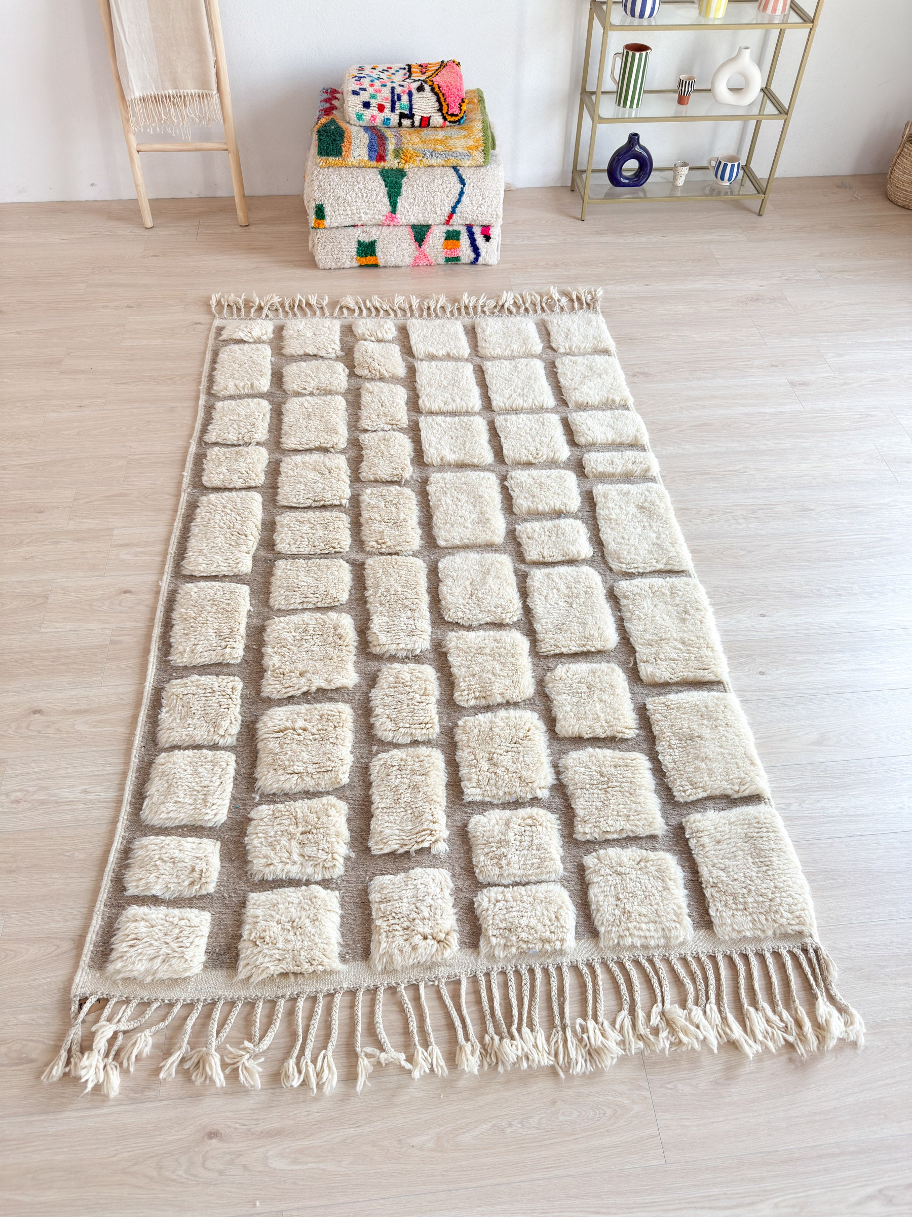 White Berber rug 151 x 270 cm - n°2257